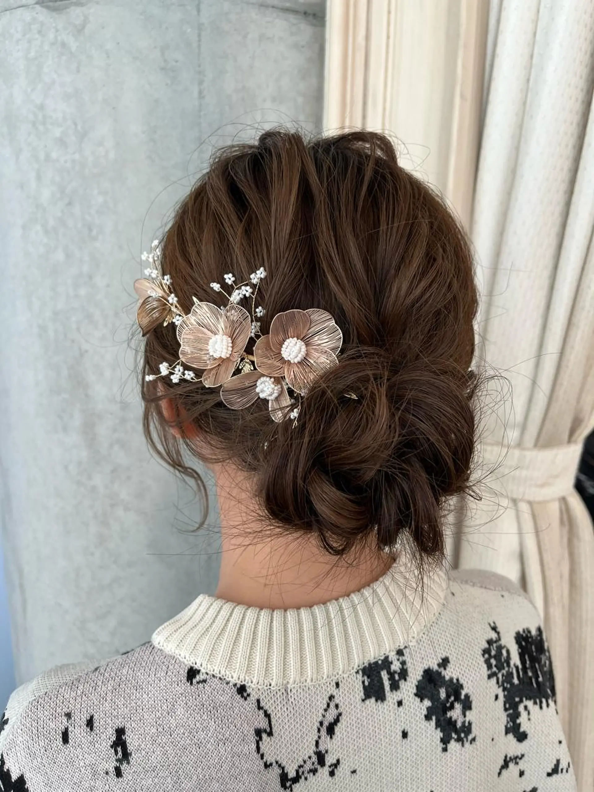 セミロング ヘアアレンジ 結婚式・ブライダル サソウ ユリエ🥥のヘアスタイル