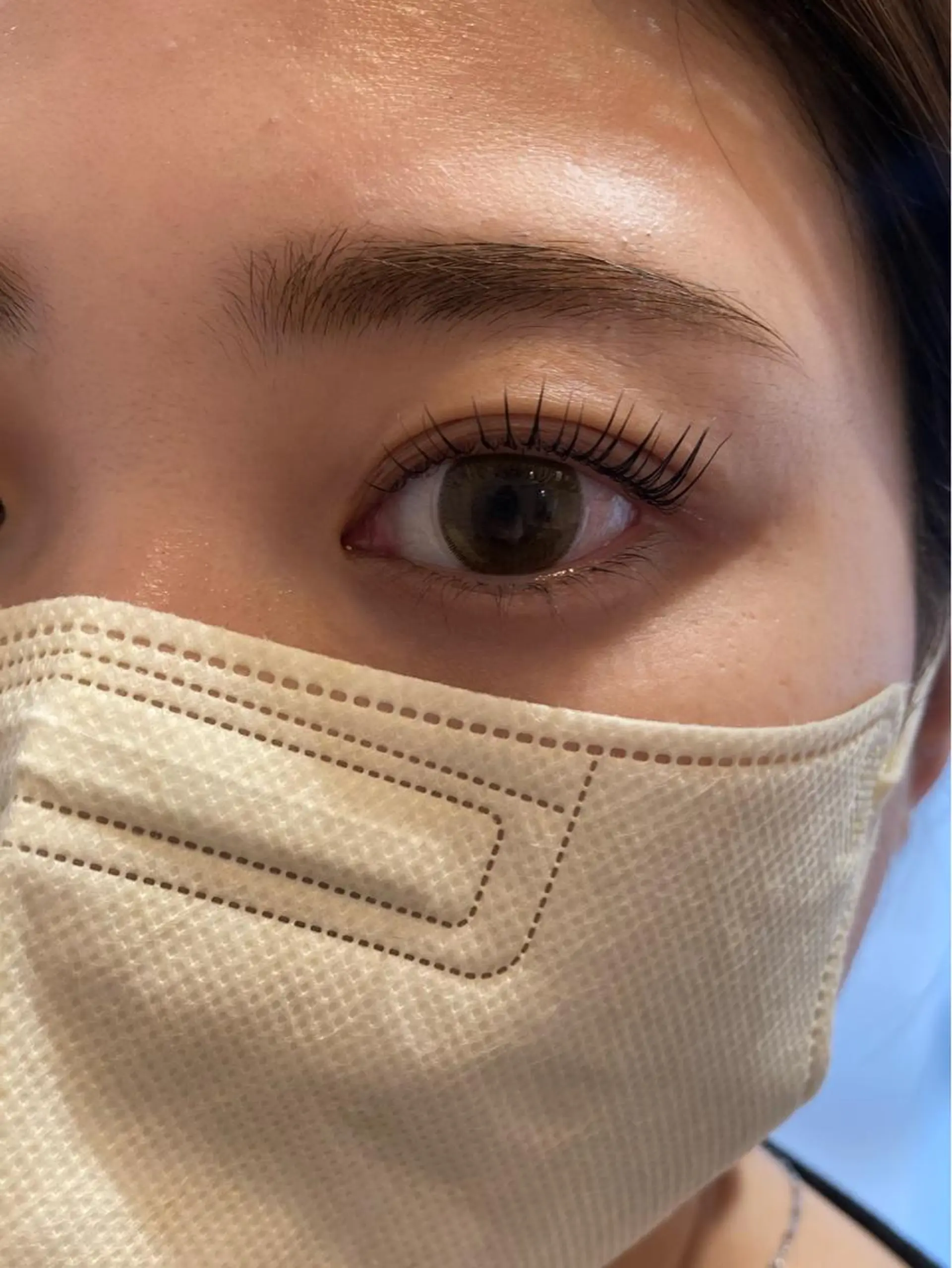 マツエク・マツパ パリジェンヌラッシュリフト 一重×まつ毛パーマ マツパ ブリーチなしカラー ダブルカラーエクステのヘアスタイル