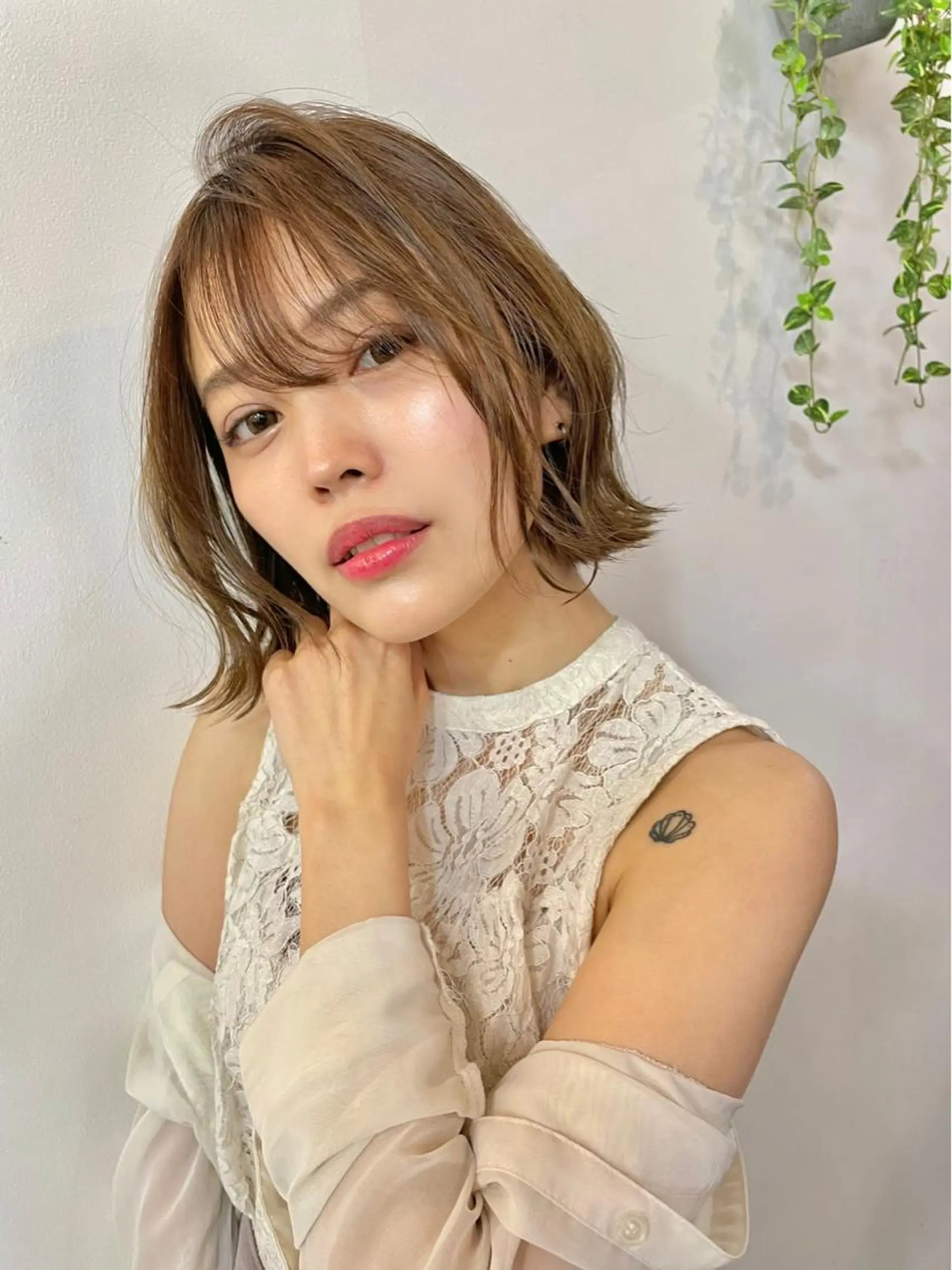 ミディアム カラー ベージュカラー ツヤ美髪💐 髪質改善/高山愛来のヘアスタイル