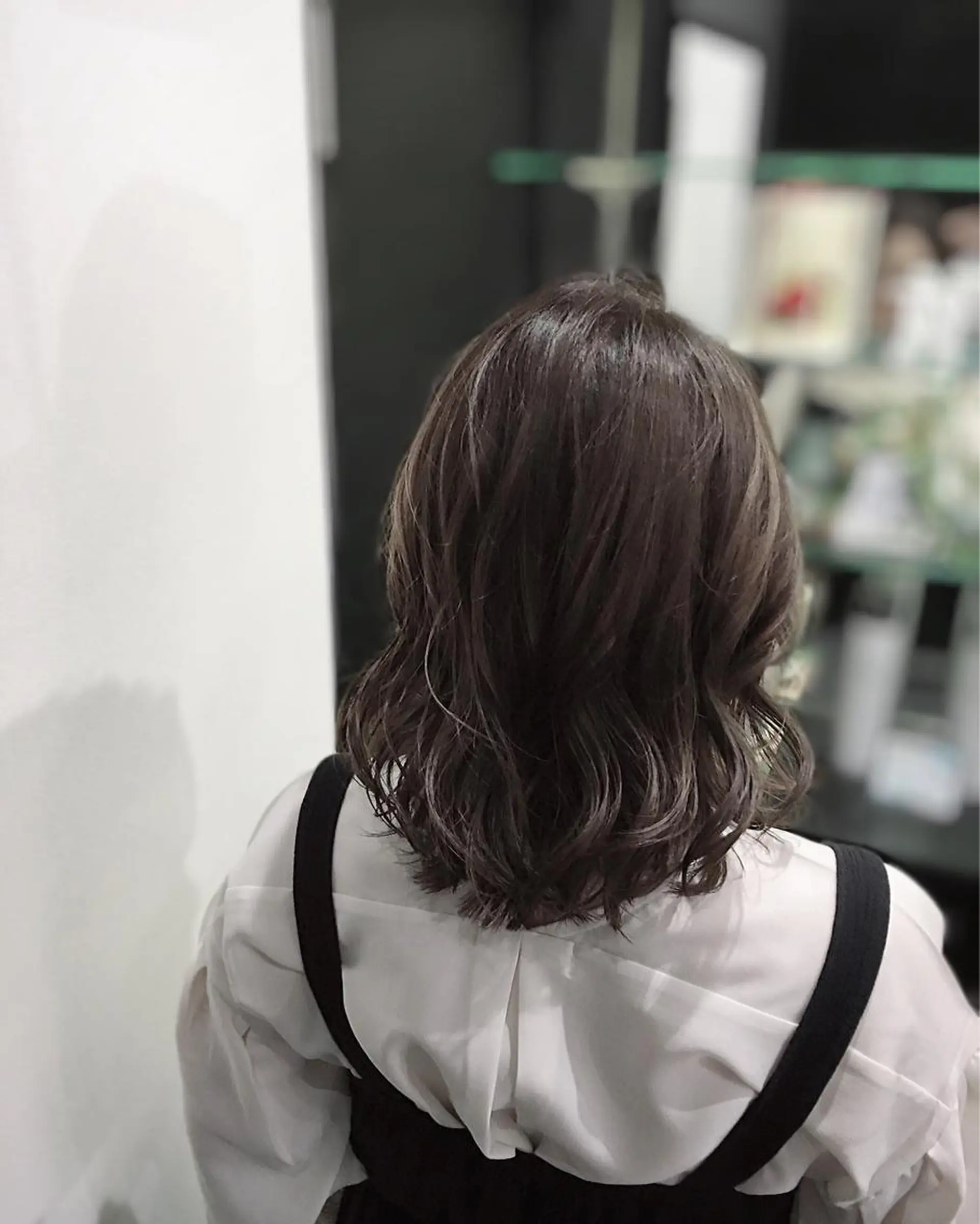 ミディアム カラー パーマ ヘアアレンジ ジユン 지윤のヘアスタイル
