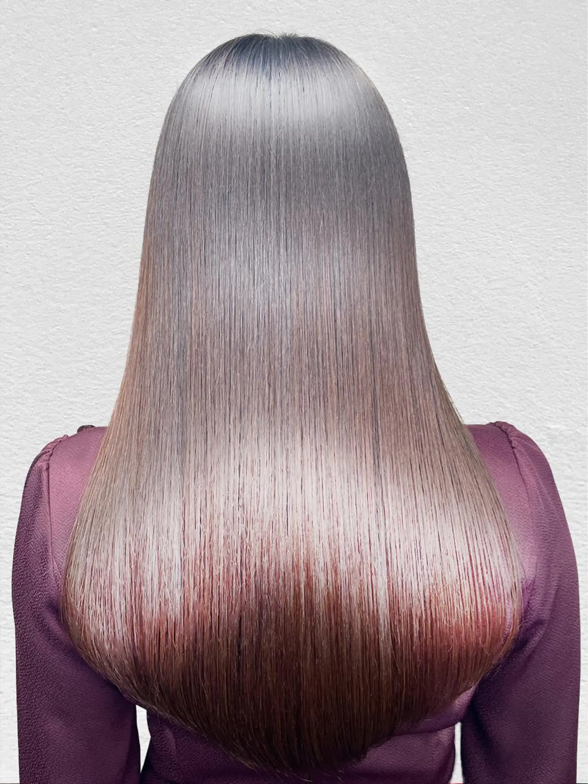 ロング カラー パーマ アディクシーカラー アクアカラー バレイヤージュ ブリーチ ケアブリーチ newi大分 /髪質改善のヘアスタイル