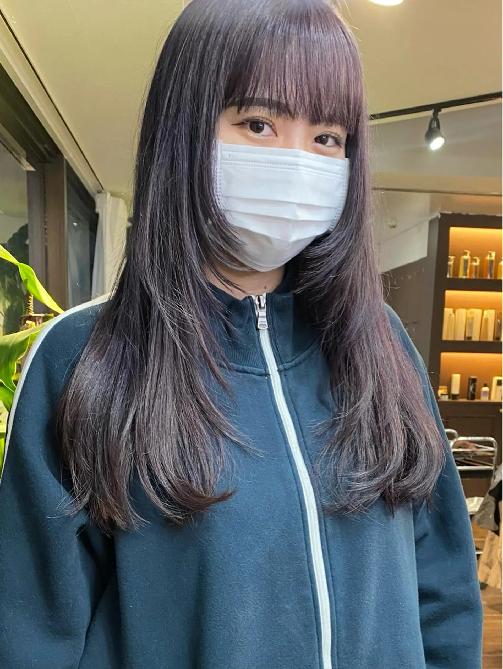 ロング カラー ヘアアレンジ ブリーチ ダブルカラー ハイトーンカラー ラベンダーカラー 顔まわりレイヤー カット ヘアカラー トリートメント レイヤーカット×髪質 改善🇰🇷シオリのヘアスタイル