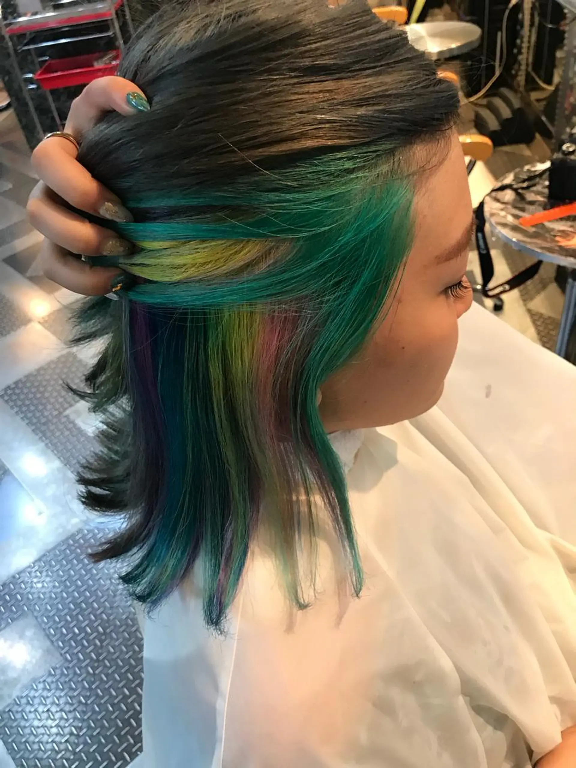 ミディアム 🌈派手髪エクステ ブレイズ🌈ひろとのヘアスタイル