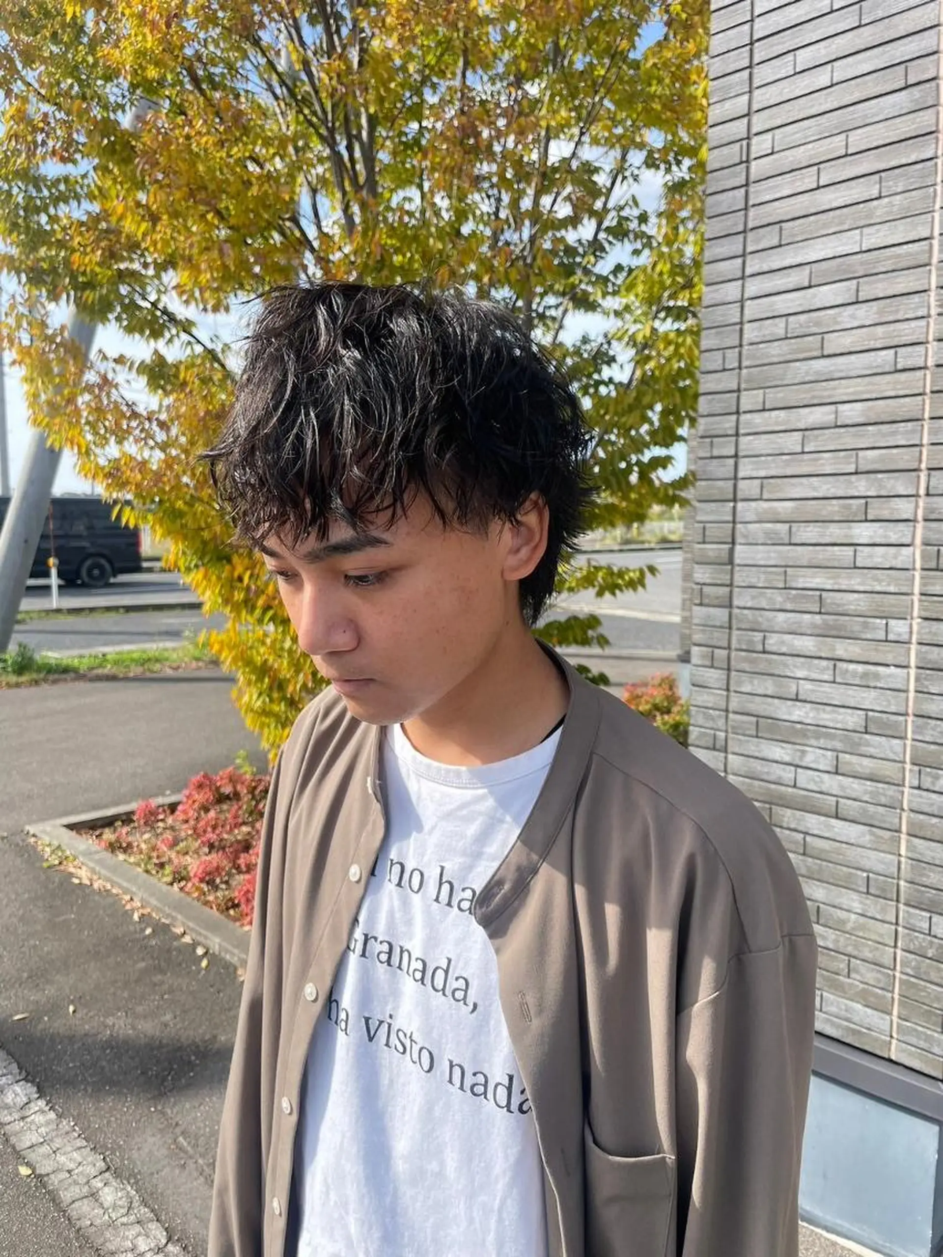 パーマ メンズ ミディアム ミディアムパーマ メンズパーマ ツイストスパイラルパーマ スパイラルパーマ カット Kobayashi ハイライト/ショートのヘアスタイル