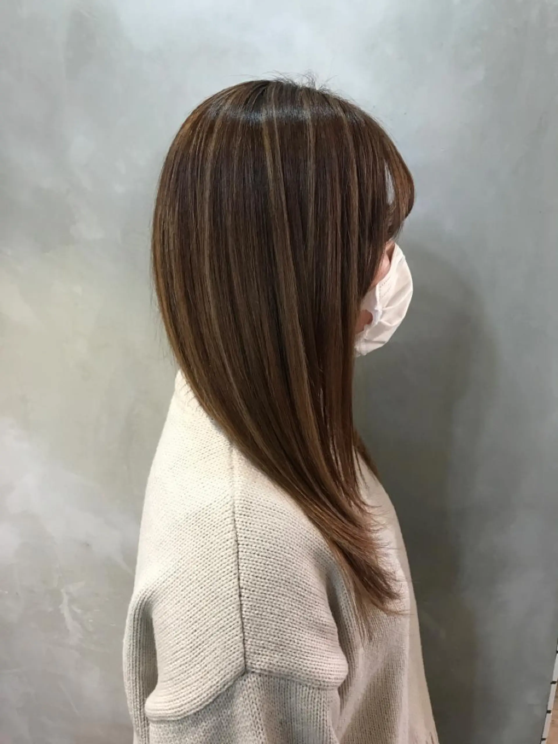 セミロング ヘアカラー トリートメント ✂️波パーマ⭐️ツイ スパ✂️RYOのヘアスタイル