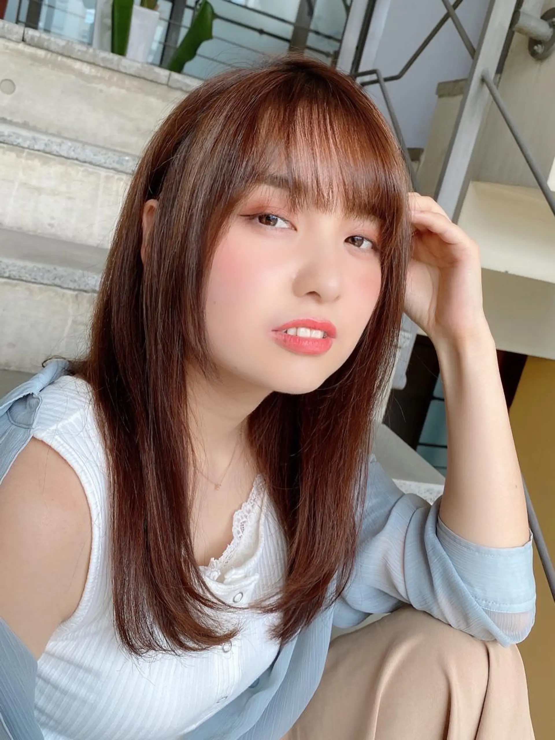 セミロング カット ヘアカラー トリートメント 🌟モテ髪ショート 🌟店長 津賀涼のヘアスタイル