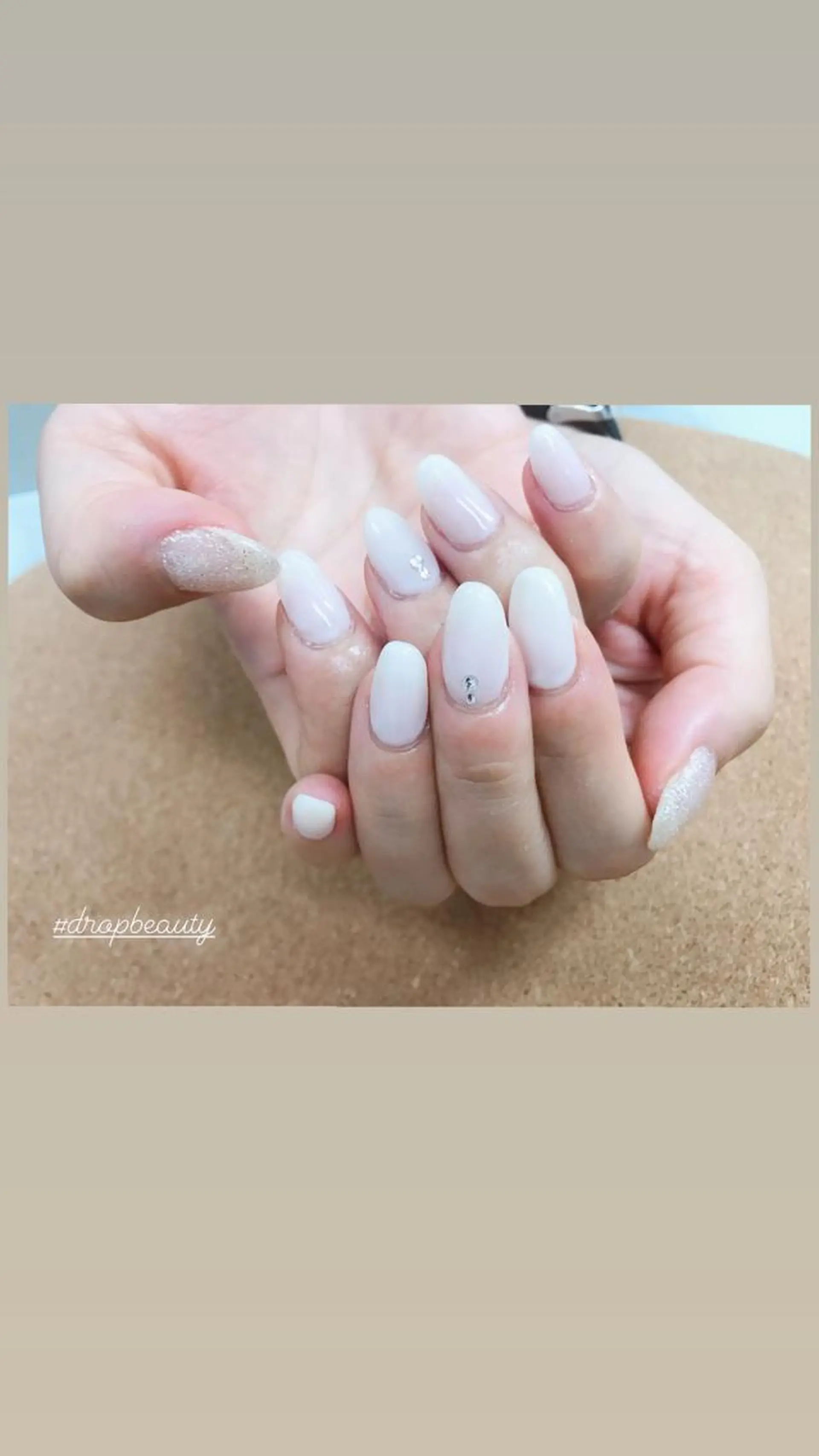 ネイル 長さ出し フットネイル ジェルネイル 韓国ネイル ホワイト ネイリストアカデミー 田中のネイルデザイン