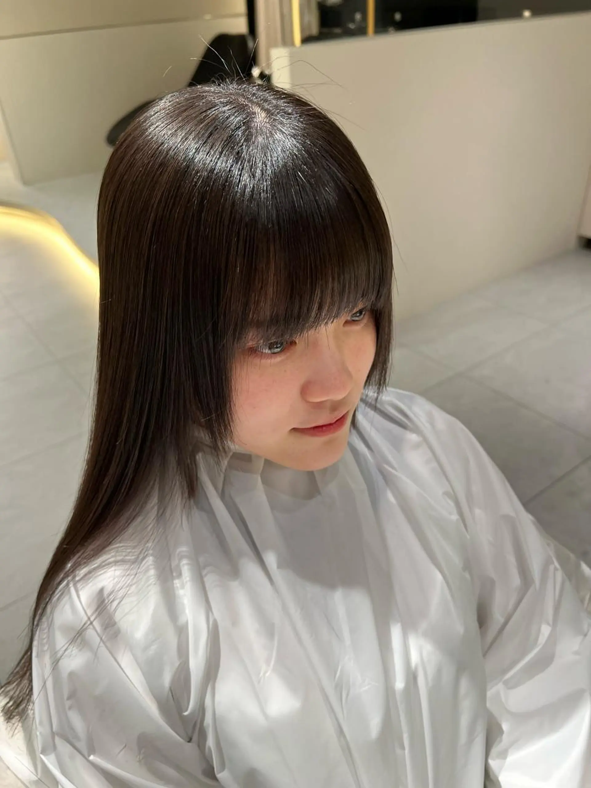 ロング パーマ 髪質改善 縮毛矯正 トリートメント 酸性ストレート ストレートパーマ カット 縮毛矯正 トリートメント 福岡縮毛矯正✨️ ストレート 向井和輝のヘアスタイル
