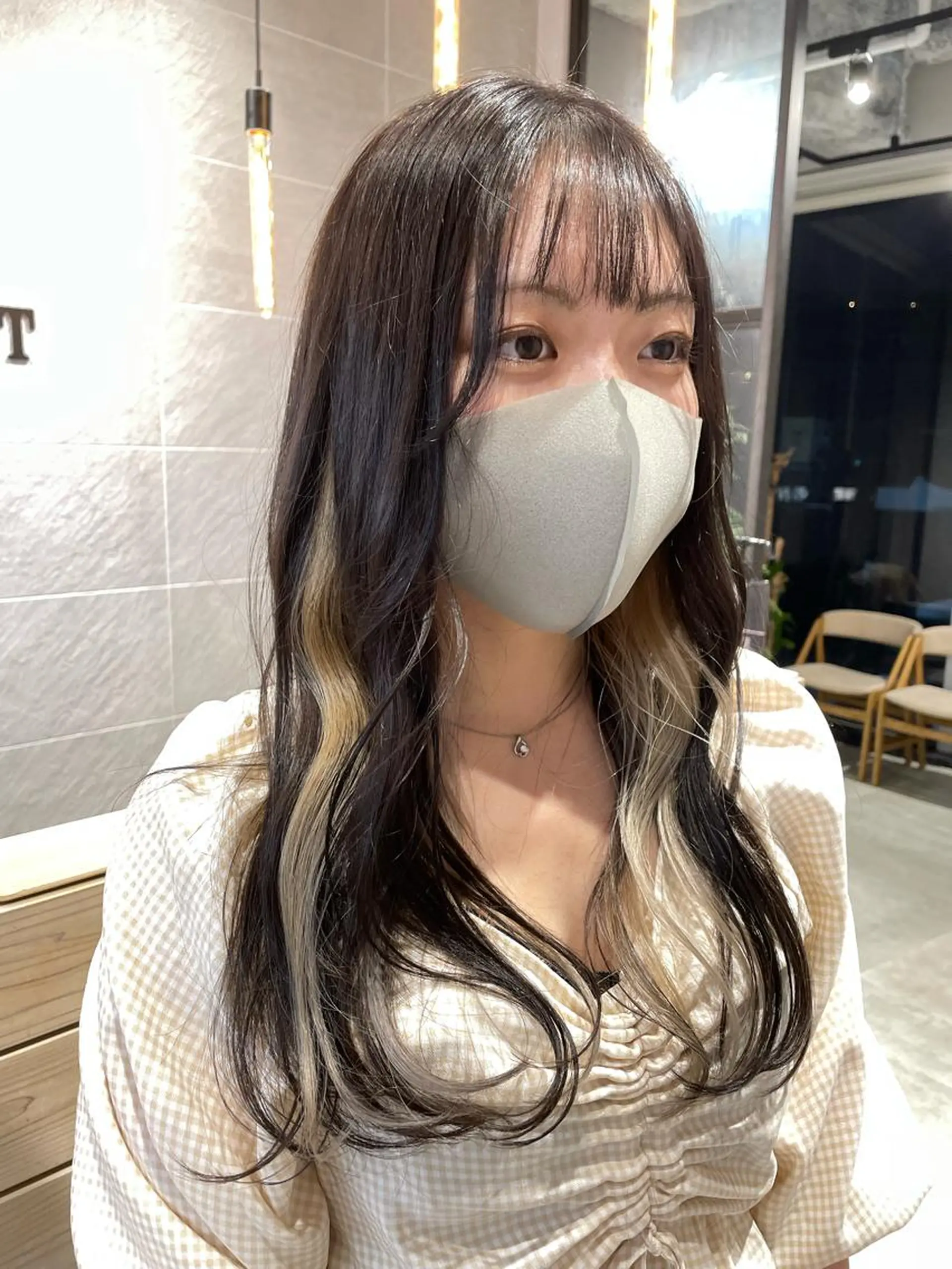 ロング カラー ハイトーン×レイヤー ／遠藤将太のヘアスタイル