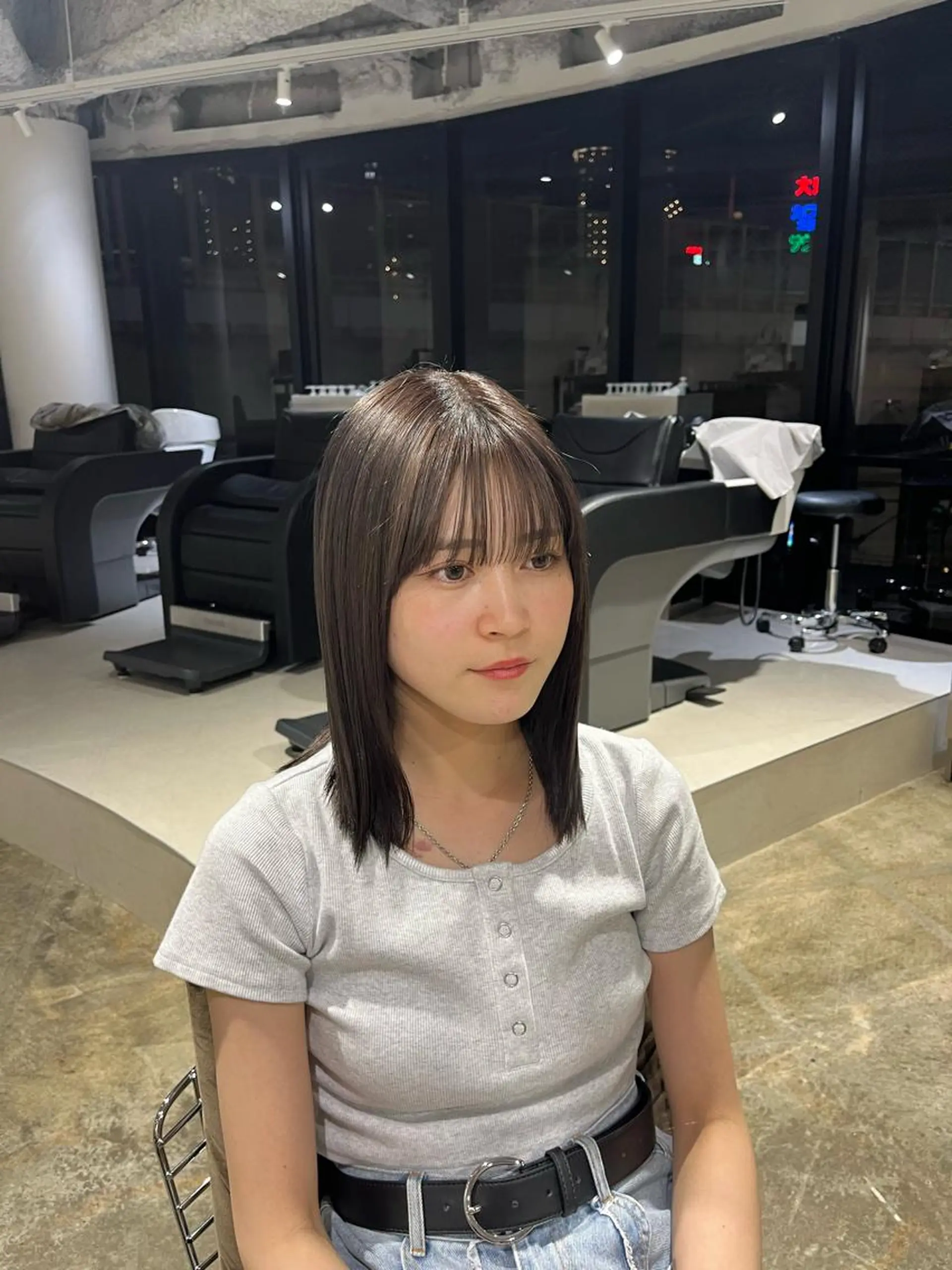 ミディアム カラー ブリーチ 透明感カラー 🟡ひろの/ツヤ カラー/髪質改善🟡のヘアスタイル