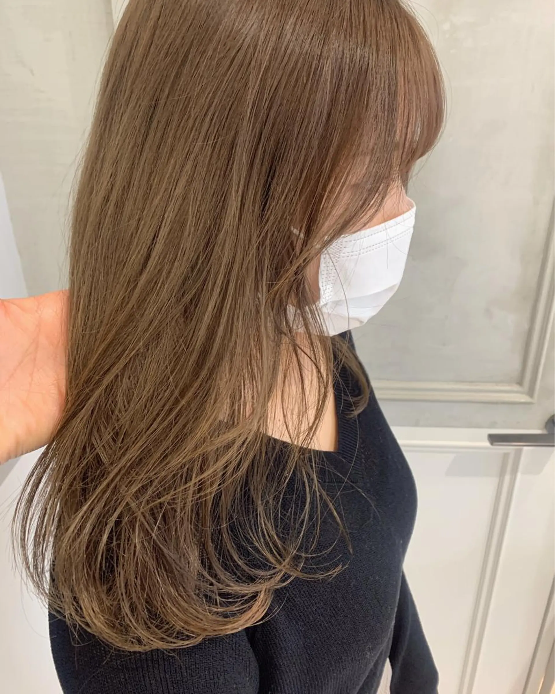 セミロング カラー ブリーチ minami🪷 暖色カラーのヘアスタイル