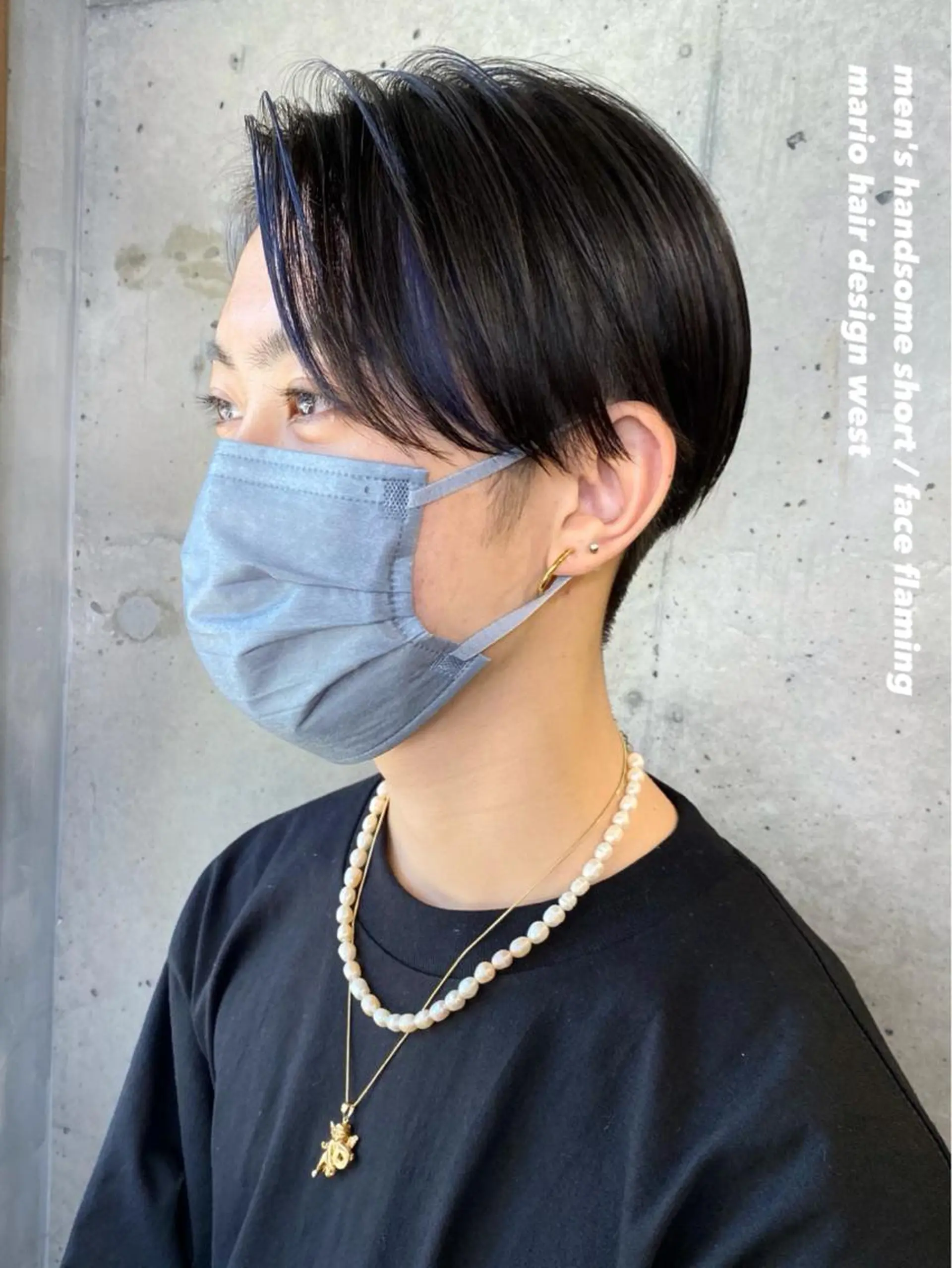 ショート カラー メンズ センターパート 学生（メンズ向け） ハンサムショート アッシュ ミストバング 竹嶌 健吾のヘアスタイル