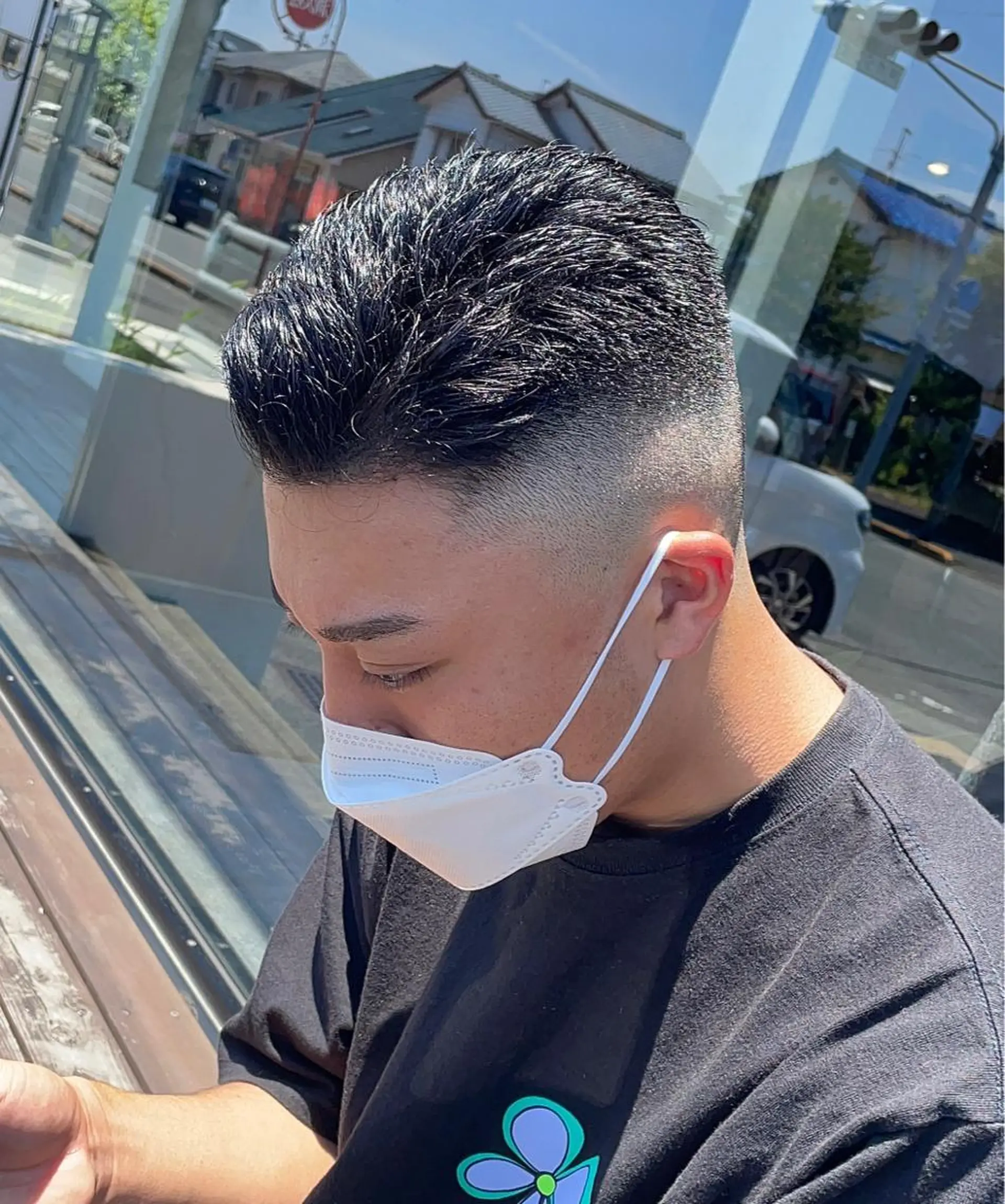 ショート パーマ メンズ 小野 康生のヘアスタイル