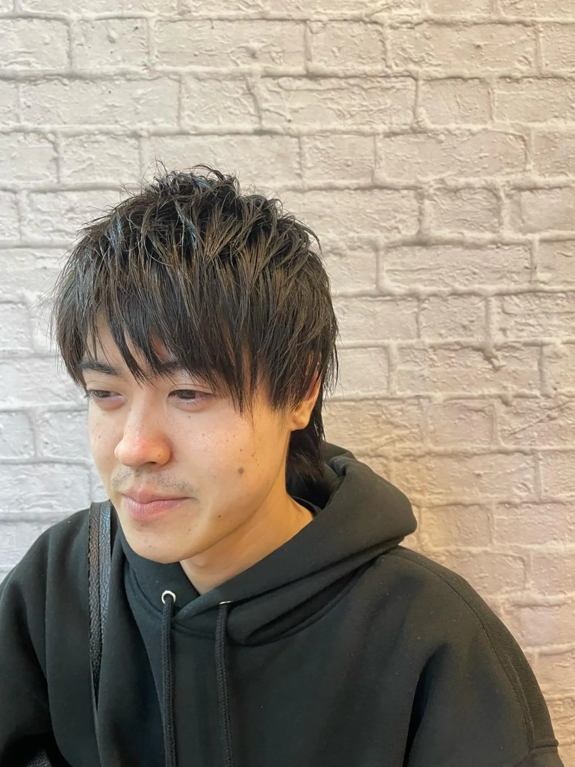 ミディアム 無料メンズカット❗️ 岡本晟我のヘアスタイル