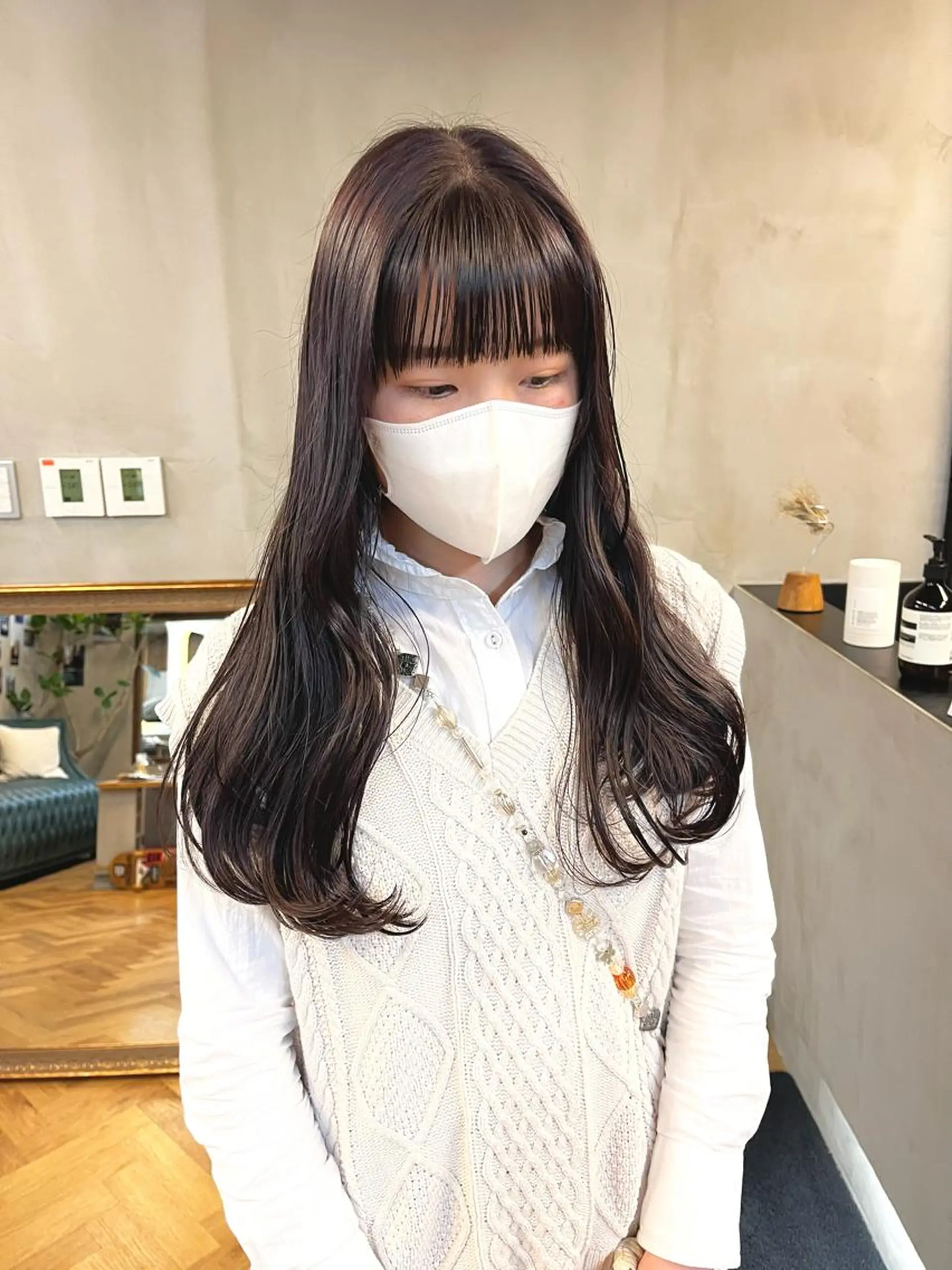ロング カラー ブリーチ ダブルカラー ラベンダーカラー ブリーチなしカラー ena/ブリーチなし 透明感・レイヤー🎀のヘアスタイル