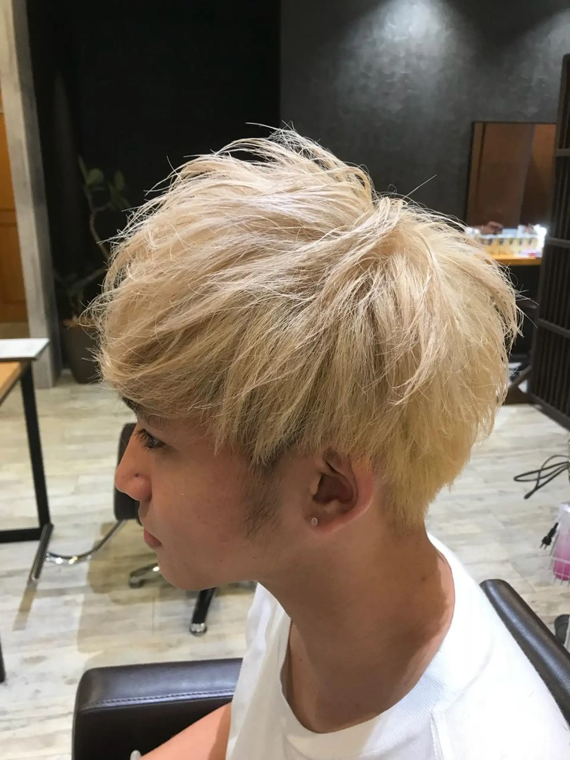 ショート カラー パーマ ヘアアレンジ メンズ キッズ ネイル マツエク・マツパ ヘアカラー トリートメント EnBlesS西宮 マンツーマン神道有基のヘアスタイル