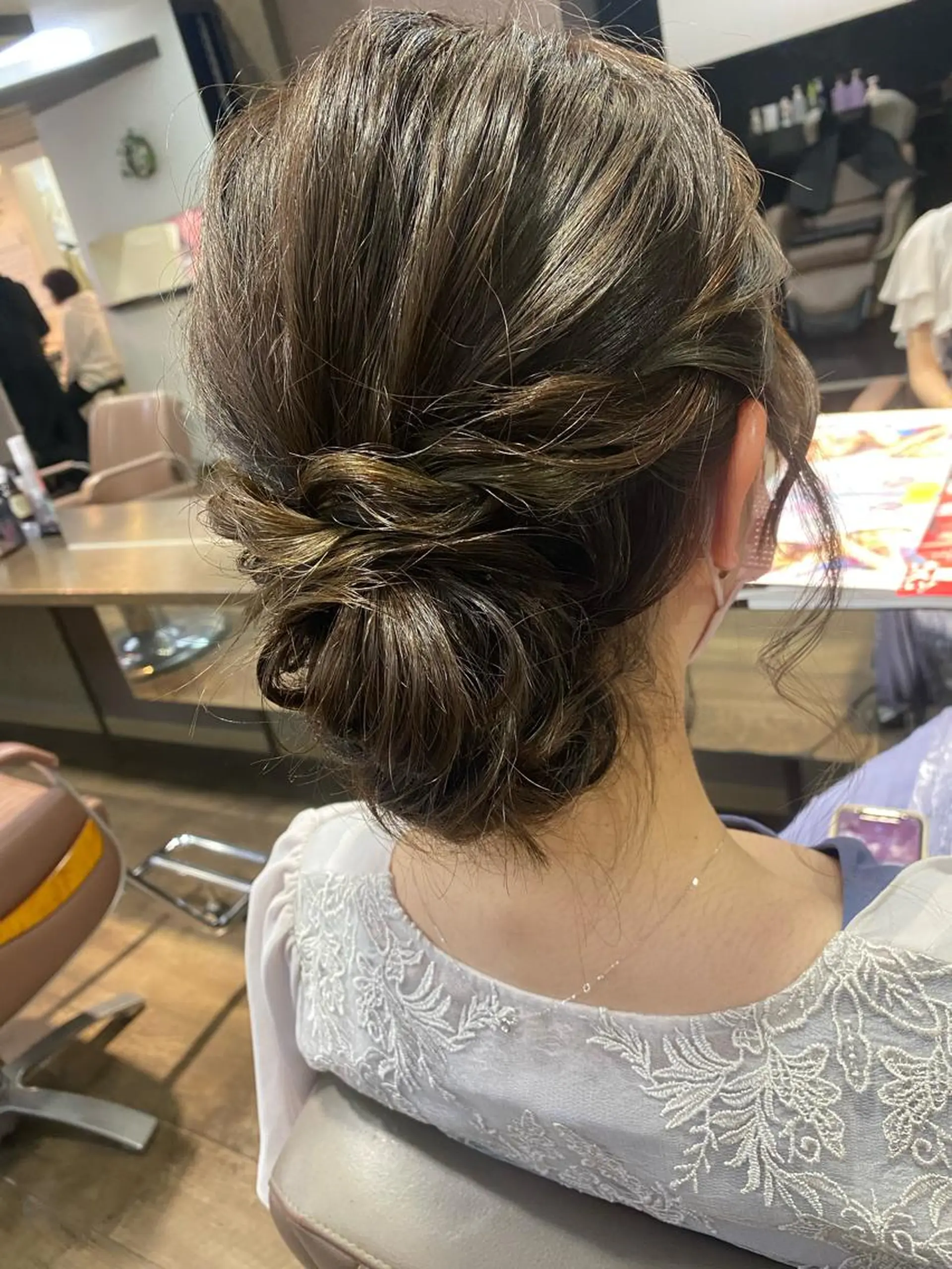 セミロング ヘアアレンジ ヘアセット pep natsumiのヘアスタイル