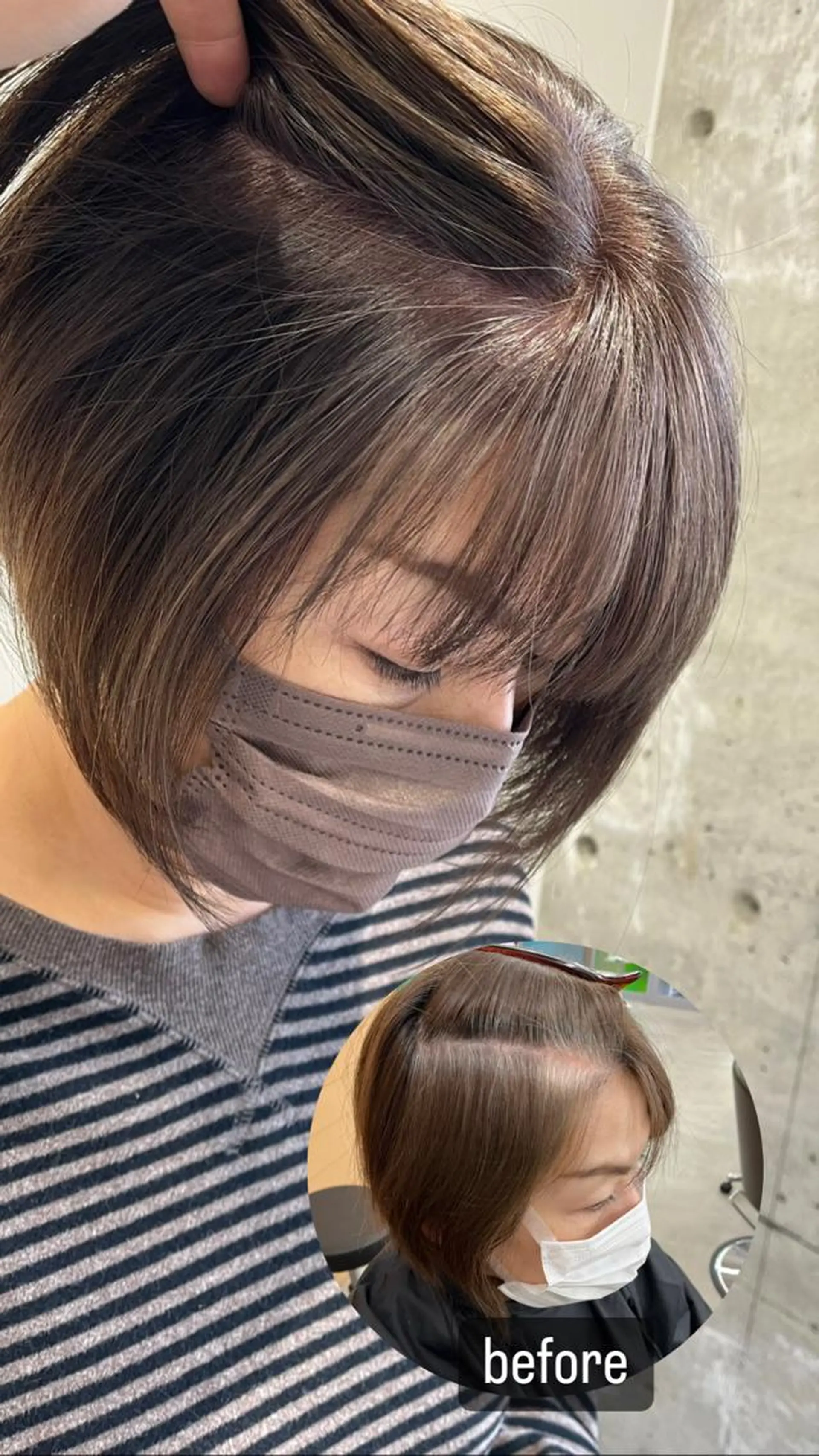 ショート ハイライト ヘアカラー トリートメント 難波/白髪ぼかし/ KAORIのヘアスタイル