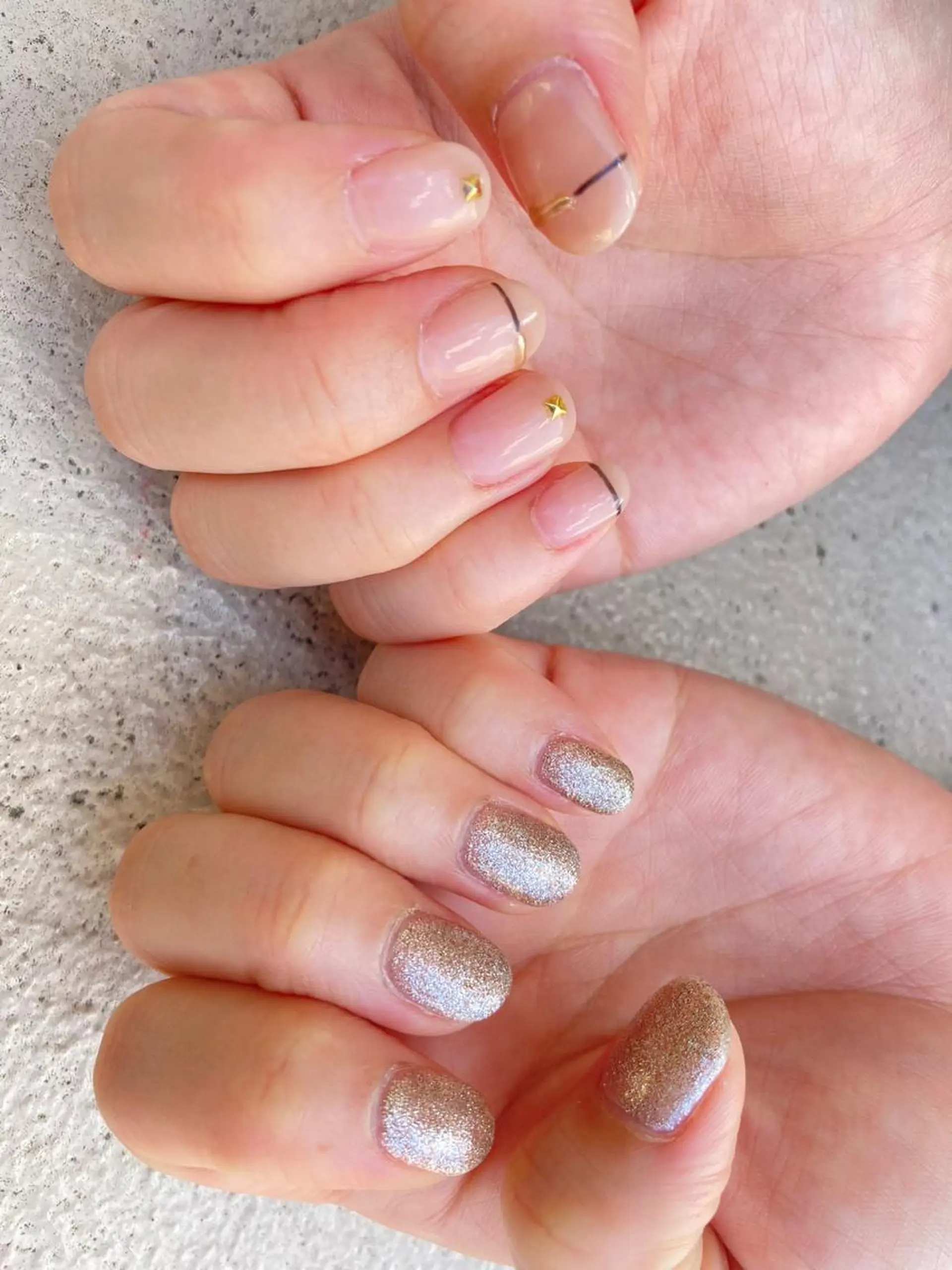 ショート ネイル ハンドネイル フットネイル ✴︎ Delightのネイルデザイン