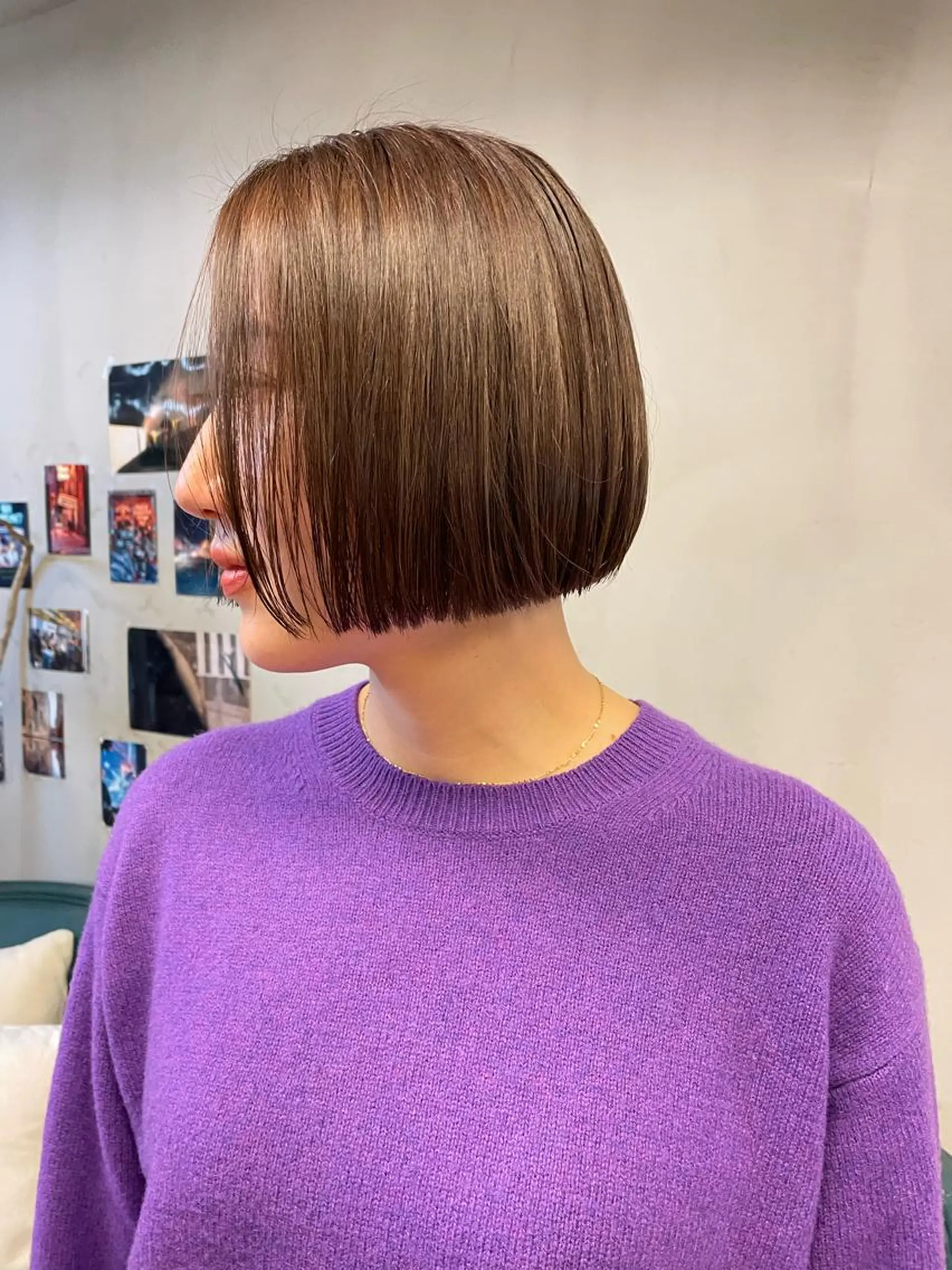 ミディアム カラー パーマ ヘアアレンジ メンズ キッズ ネイル マツエク・マツパ アイブロウ ベージュカラー ボブ カット ヘアカラー トリートメント tatsumi/ボブ ウルフ/レイヤーのヘアスタイル