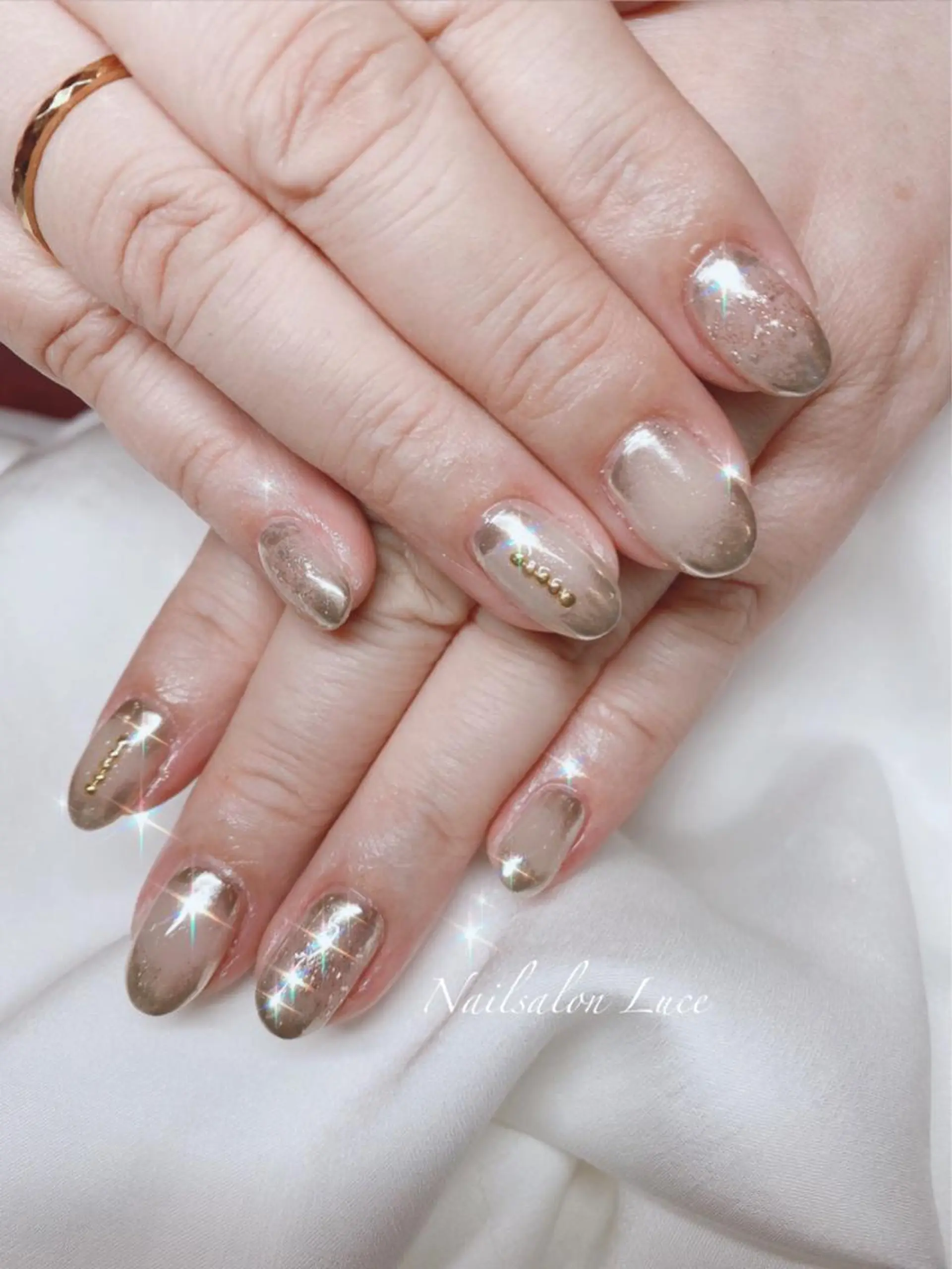 ネイル ミラーネイル ワンカラーネイル まつ毛、ネイル& 脱毛サロン　Lのマツエク・マツパデザイン