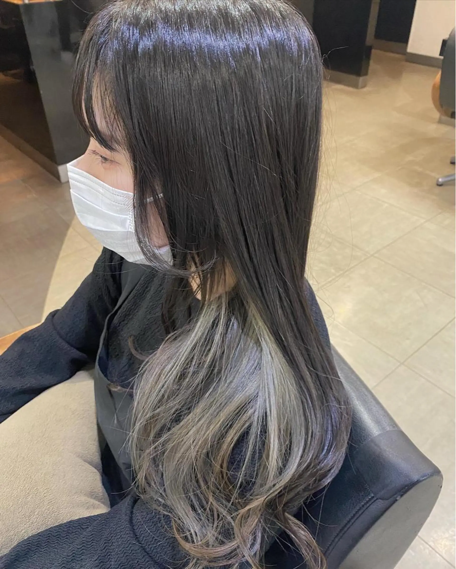 ロング カラー ヘアアレンジ インナーカラー 烏山 達也のヘアスタイル
