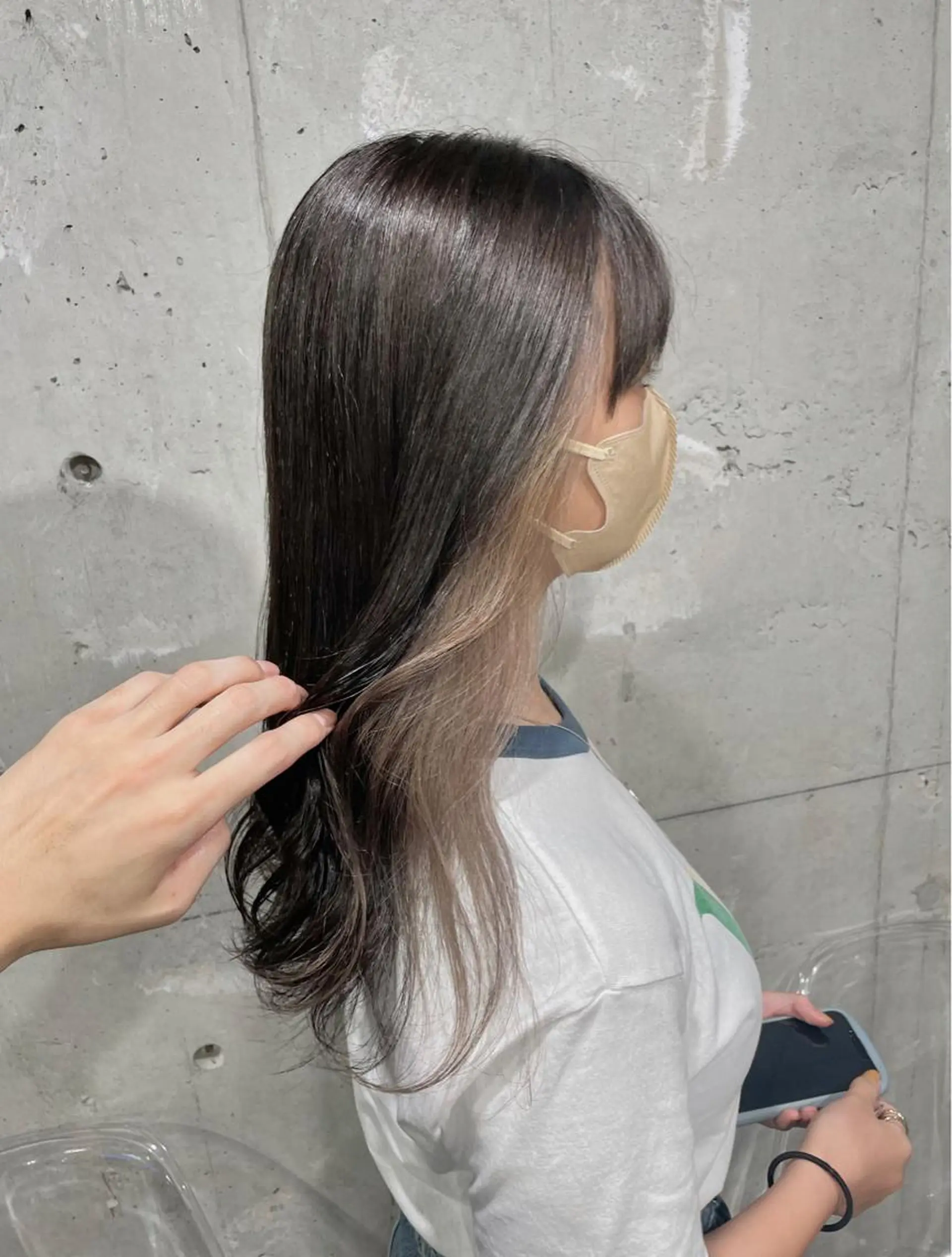 ロング カラー ヘアカラー トリートメント ヘッドスパ ヘアセット ベージュカラー💖 やすひろのヘアスタイル