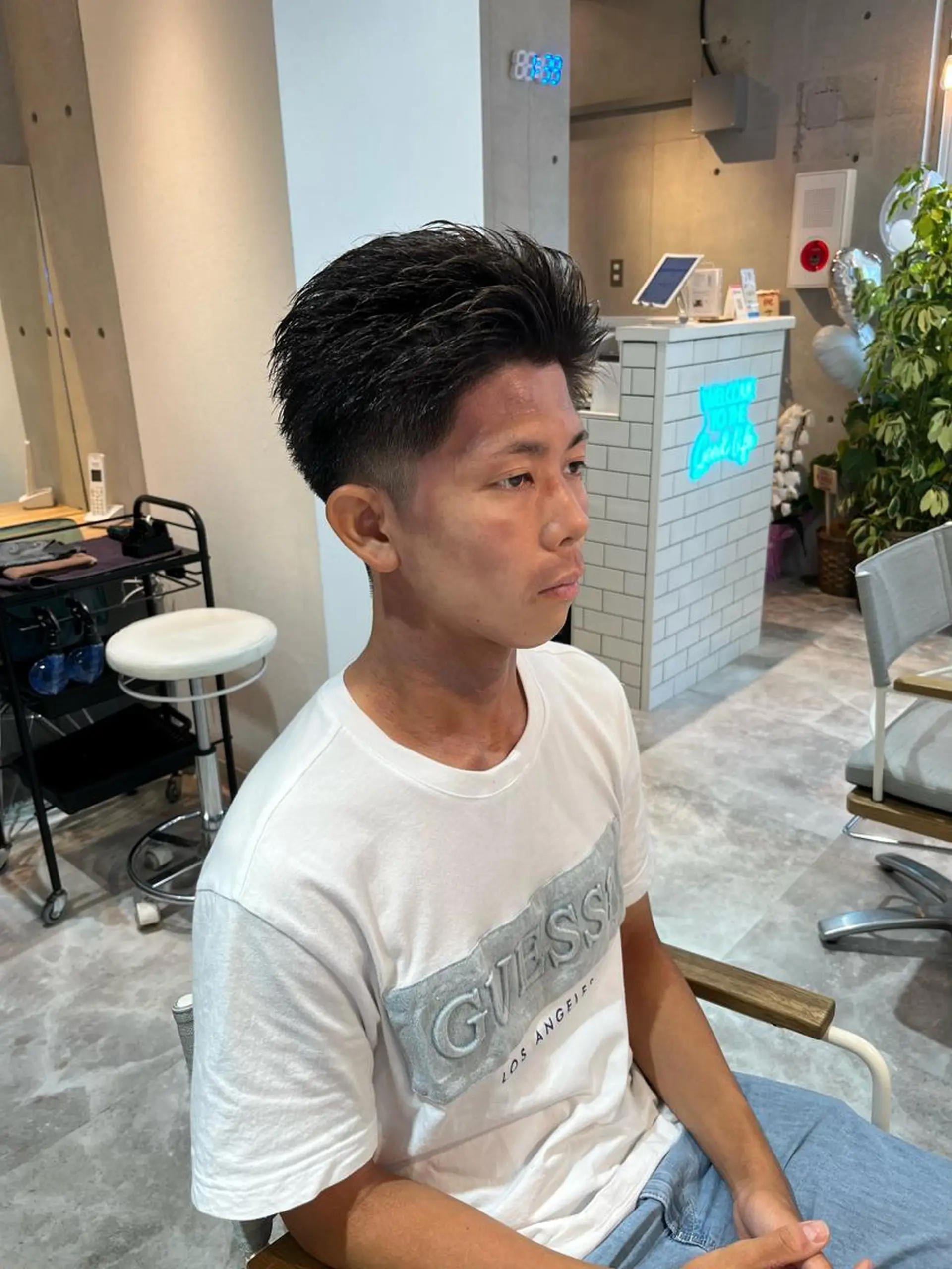 ショート メンズ メンズショート ショートヘア カット トリートメント 【店長】メンズ職人 短髪　ハイトーン🔥のヘアスタイル