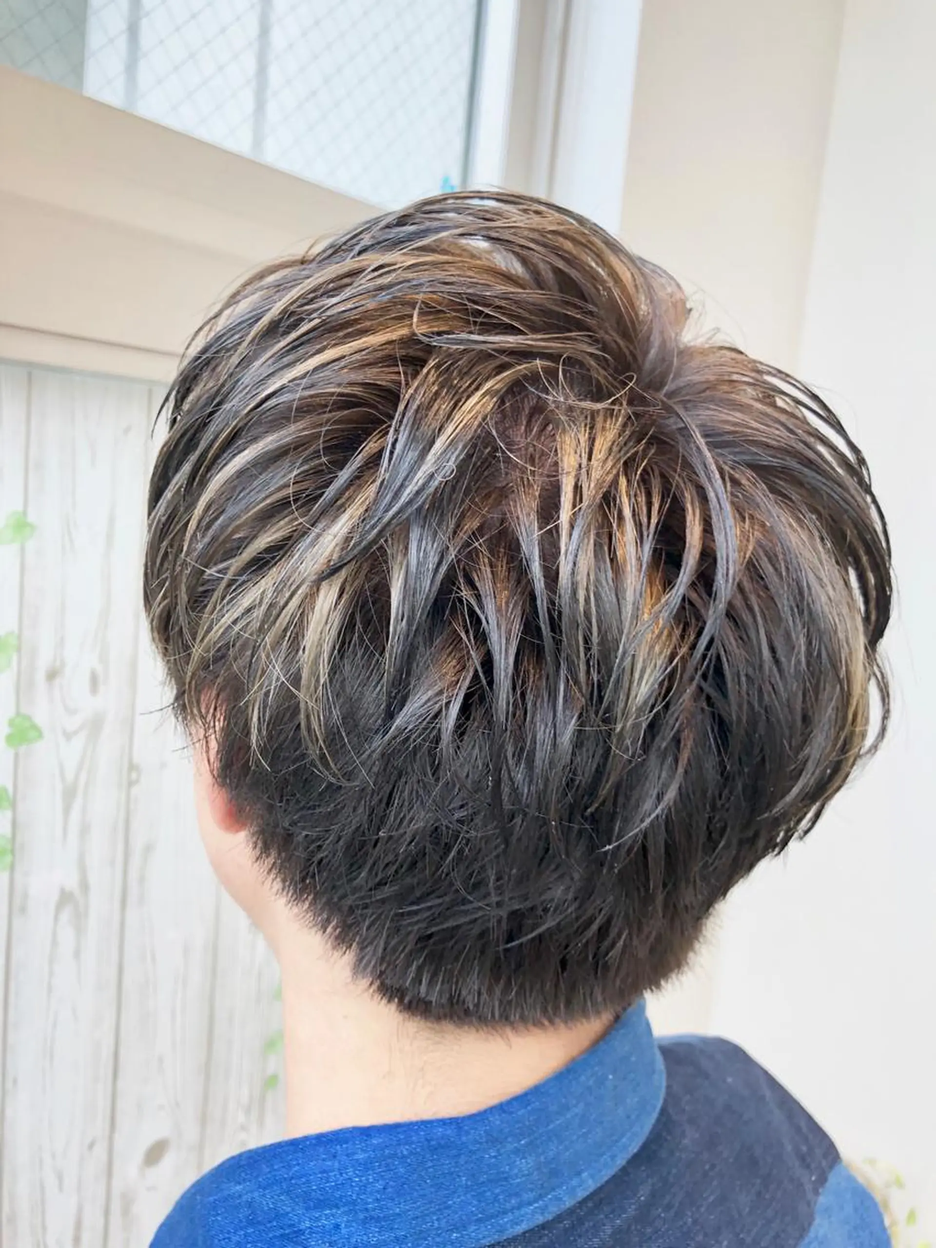 ショート カラー ヘアアレンジ メンズ メンズハイライト グレージュ ハイライトカラー ハイライト メンズパーマ特化/ メッシュ/薫/店長のヘアスタイル