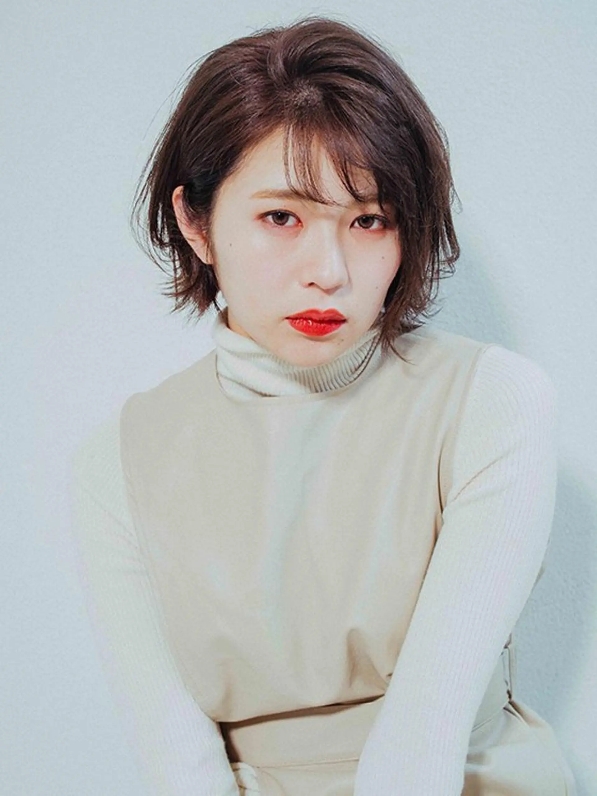 ショート カラー ハイライト&曲がる 縮毛矯正特化 玉置のヘアスタイル