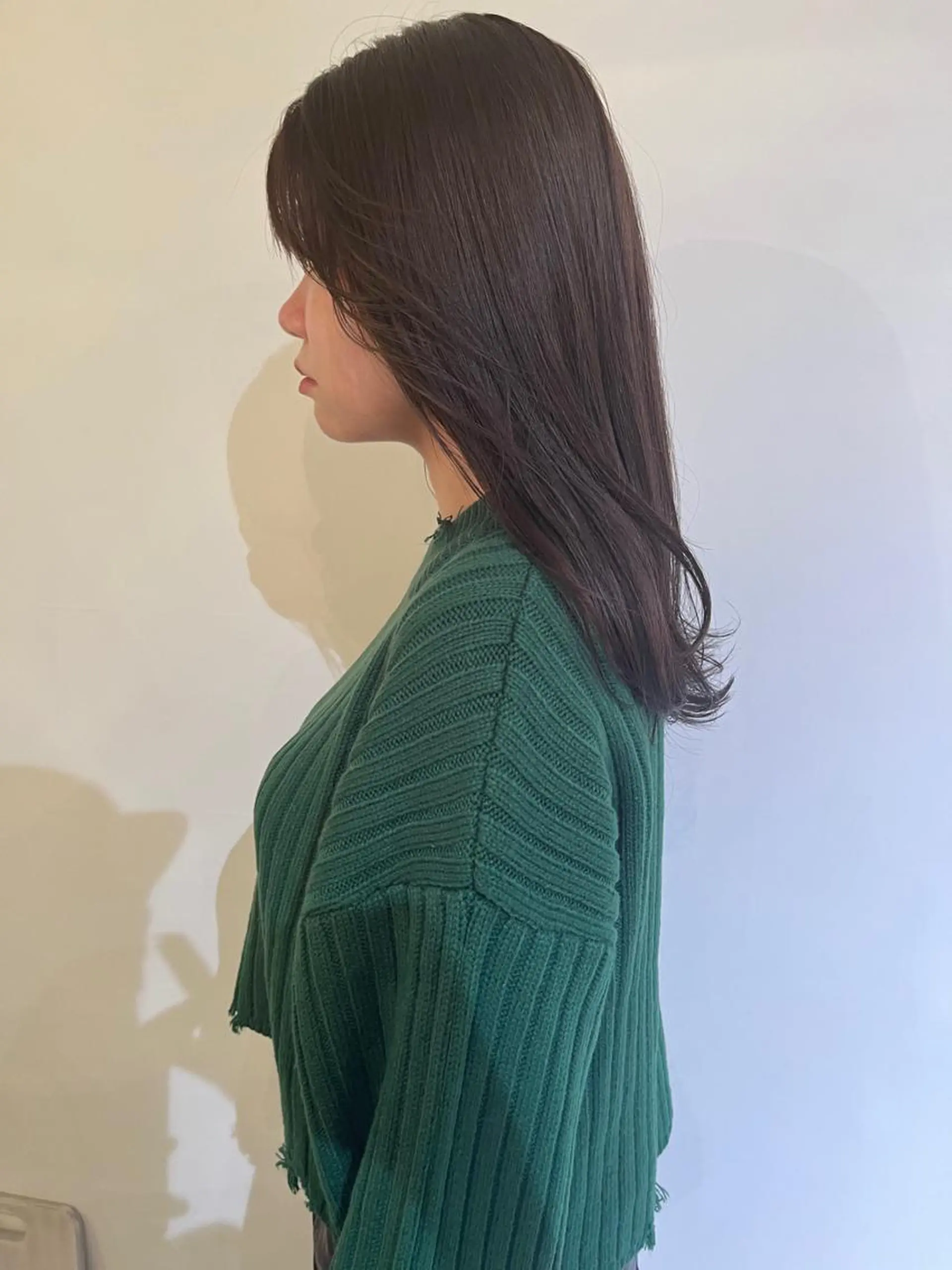 セミロング カラー ブリーチ 透明感カラー グレージュ ブリーチなしカラー オリーブグレージュ Memories 銀座のヘアスタイル