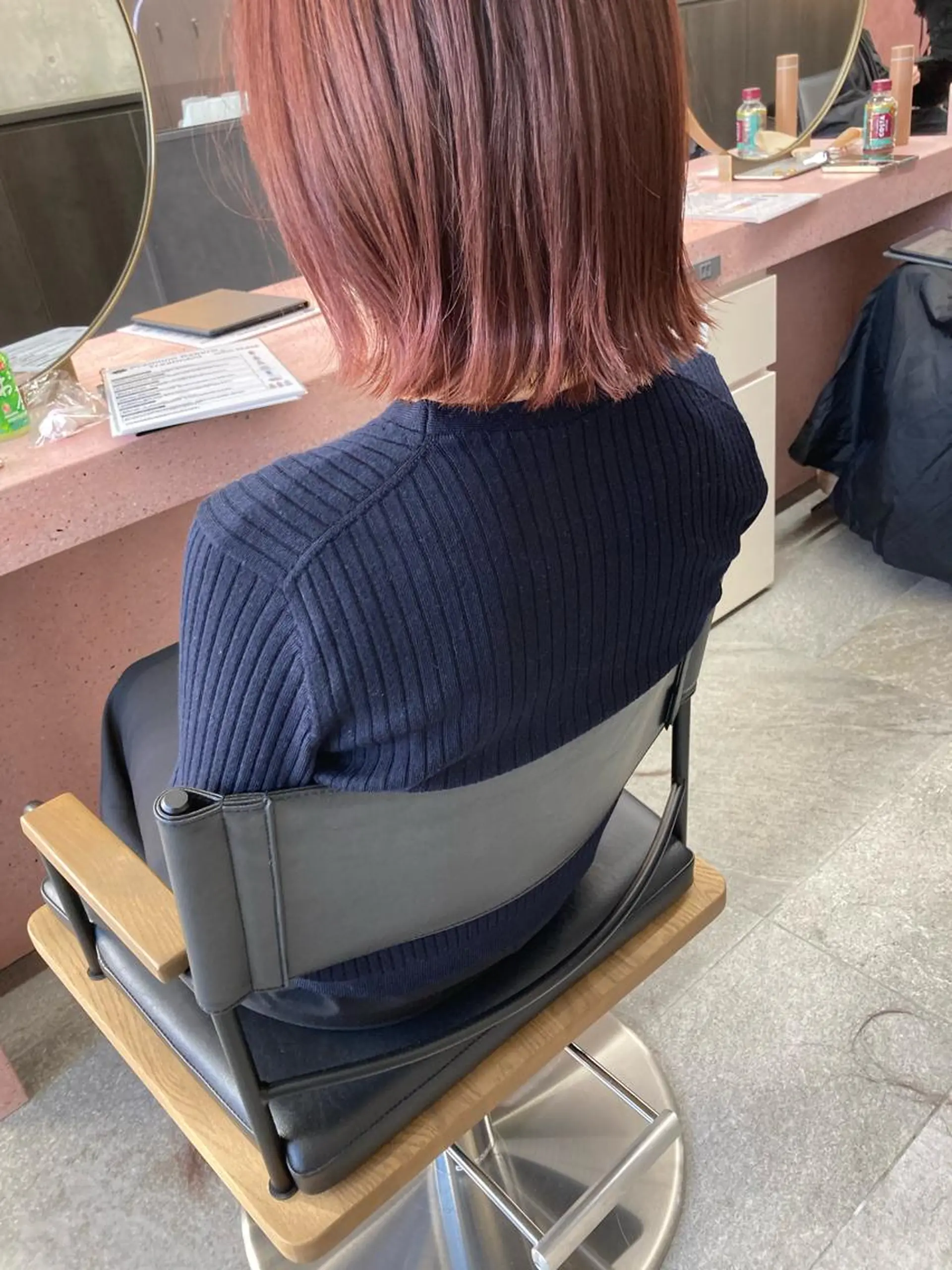 ミディアム カラー ベージュカラー ハイライトカラー ピンクカラー ピンクベージュ ハイライト 小木曽智美 /ボブ/ショートのヘアスタイル