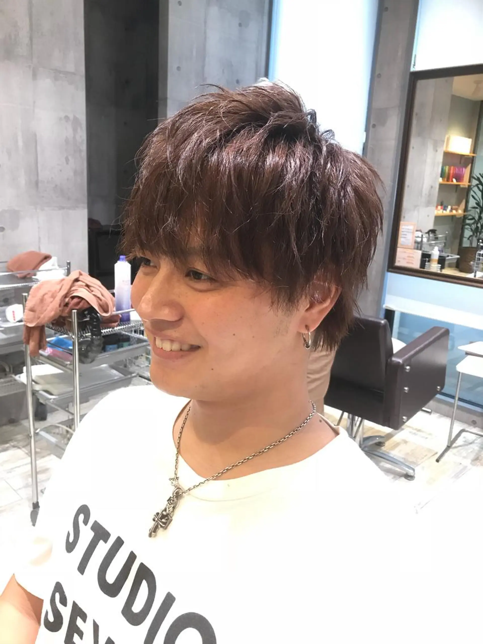 ミディアム カラー パーマ ヘアアレンジ メンズ キッズ ネイル マツエク・マツパ EnBlesS西宮 マンツーマン神道有基のヘアスタイル