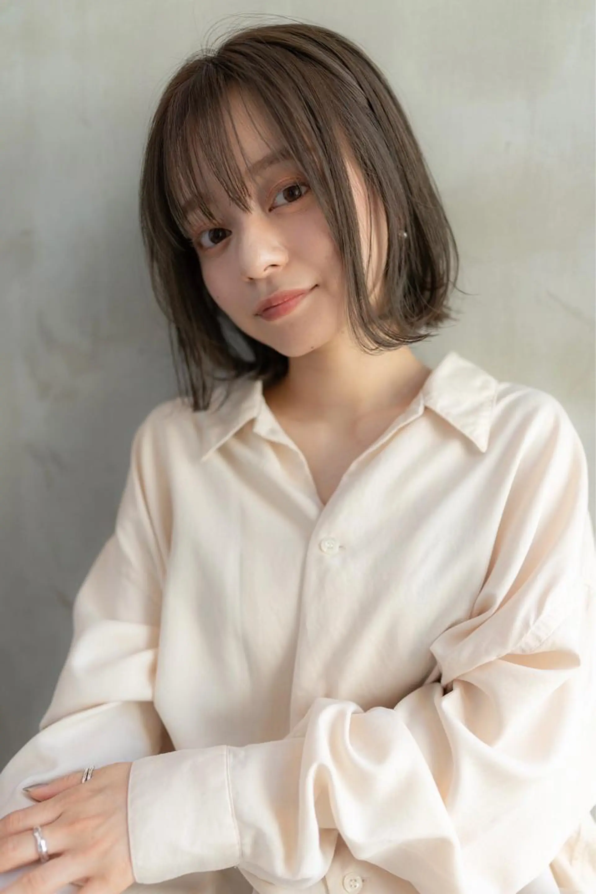 ミディアム カラー 透明感カラー 大森 勝馬のヘアスタイル