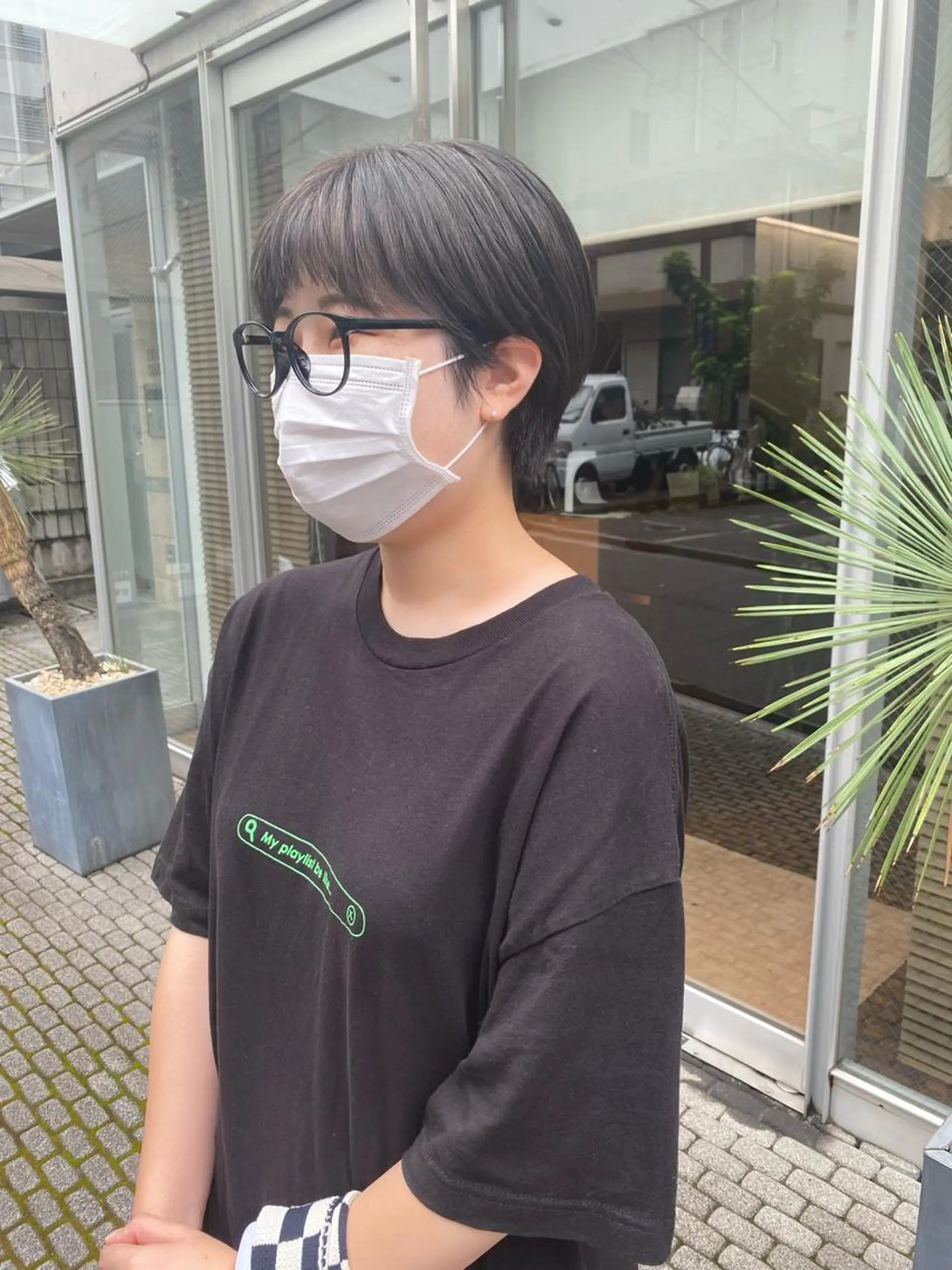 ショート カラー 似合わせレイヤー/ ニュアンスパーマ高倉のヘアスタイル