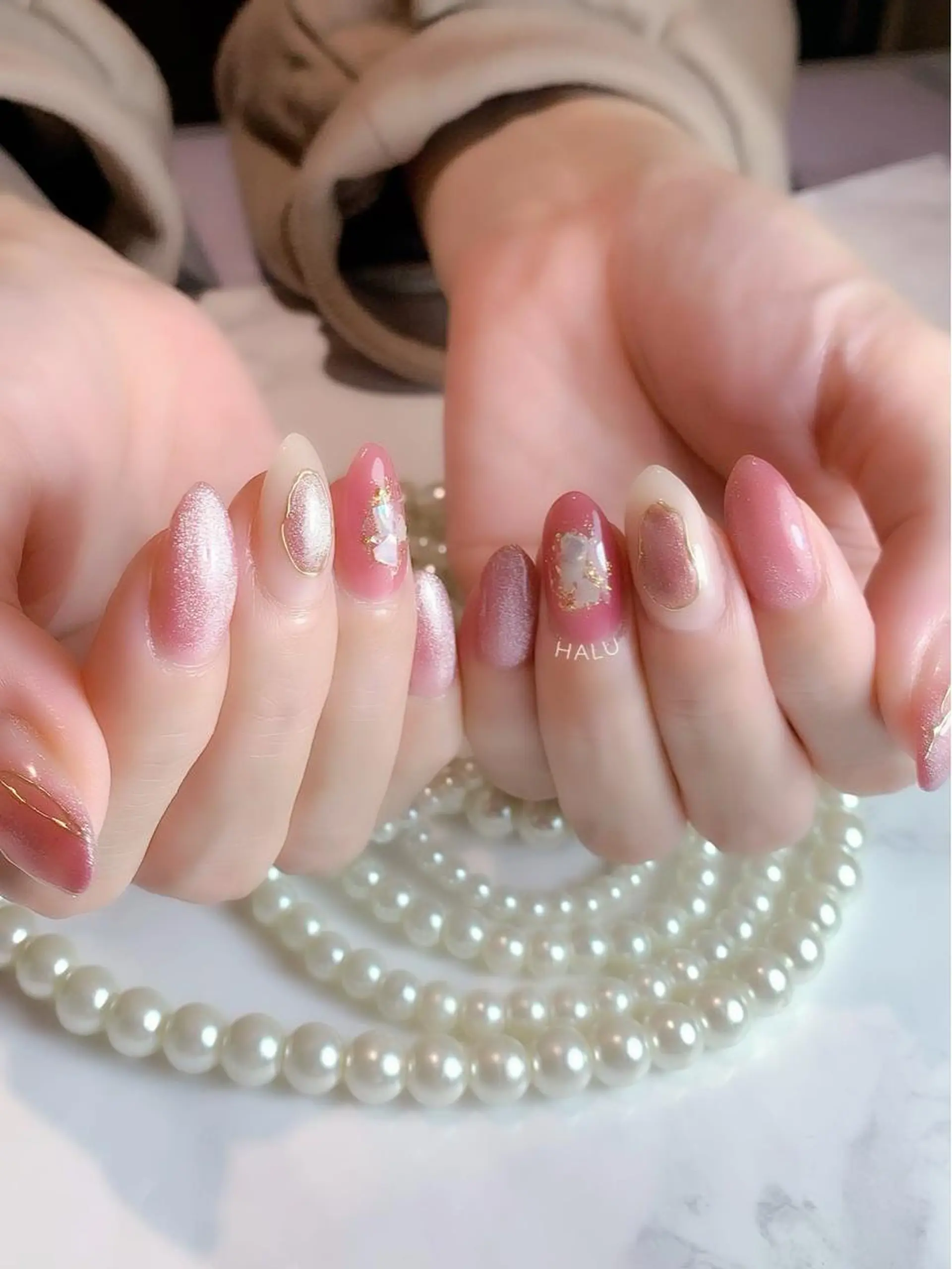 ネイル ピンク 春ネイル HALU ハルのネイルデザイン