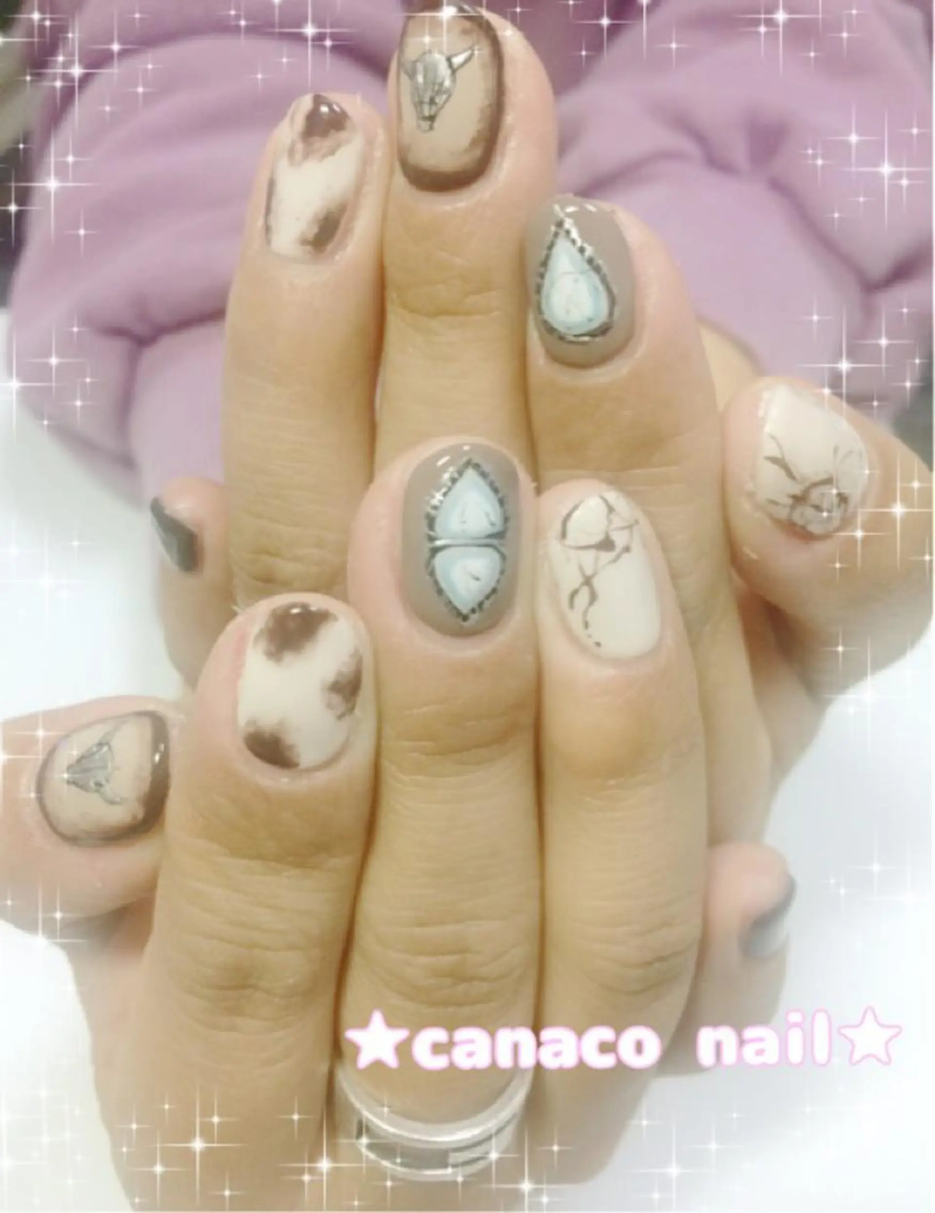 ネイル 持ち込み ハンドネイル ハンドケア ベテランネイル cnc  nailのネイルデザイン