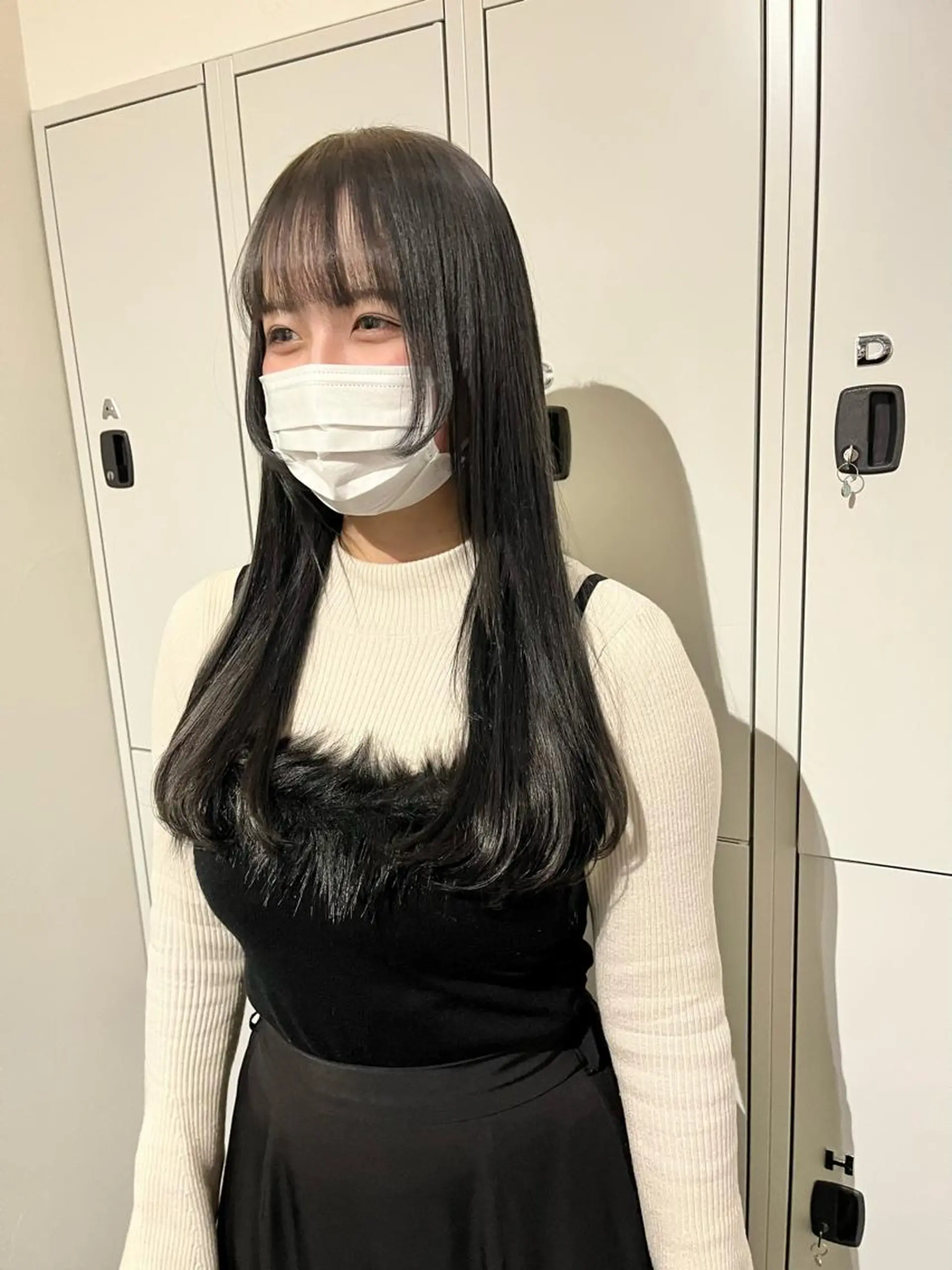 ロング カラー ブリーチ ケアブリーチ 透明感カラー ダークグレー ダブルカラー ヘアカラー ショート/パーマ/ カラー/FUKOのヘアスタイル