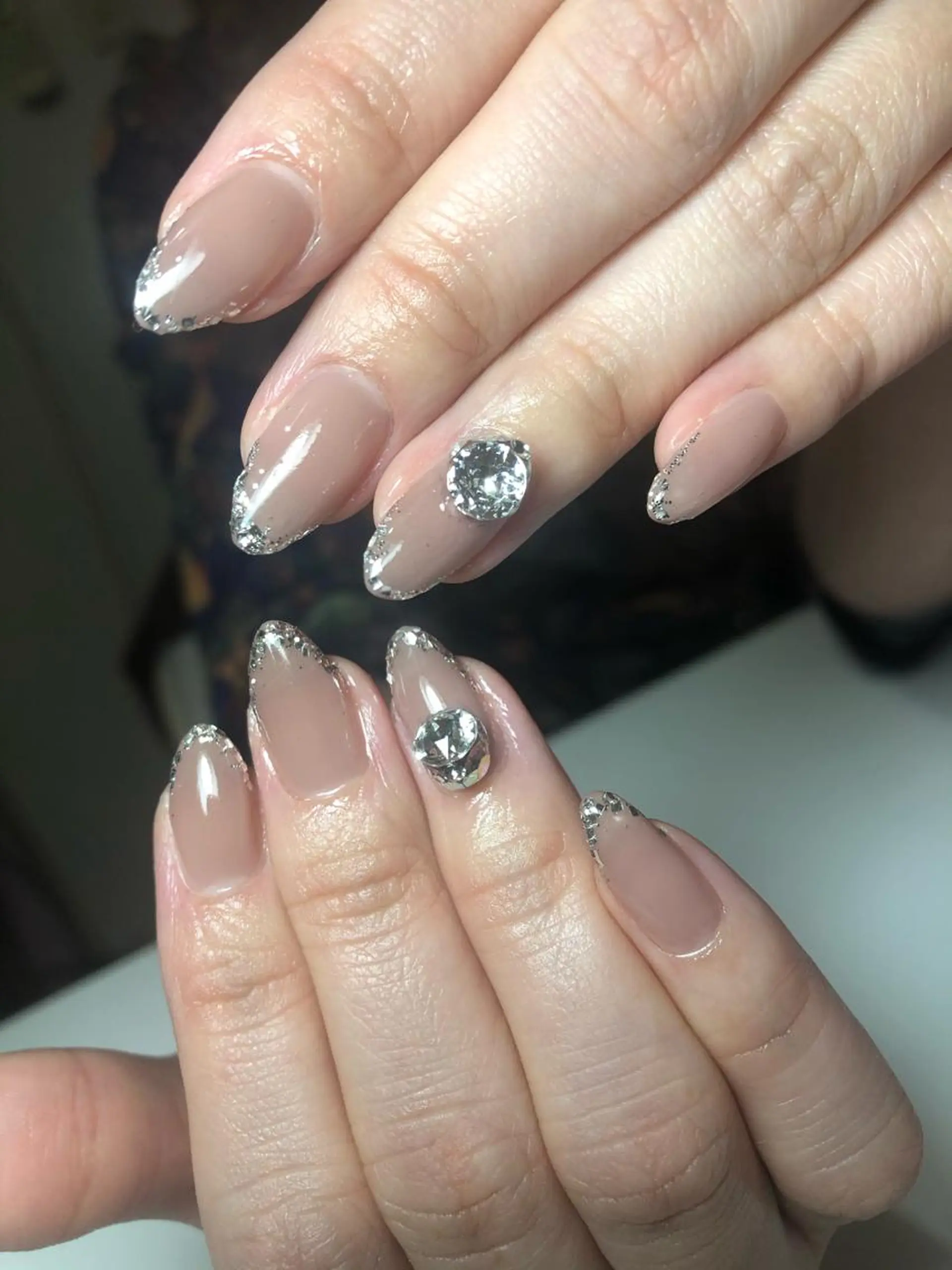 ネイル フレンチネイル ラメ(グリッター) ネイルサロン Sweetのネイルデザイン