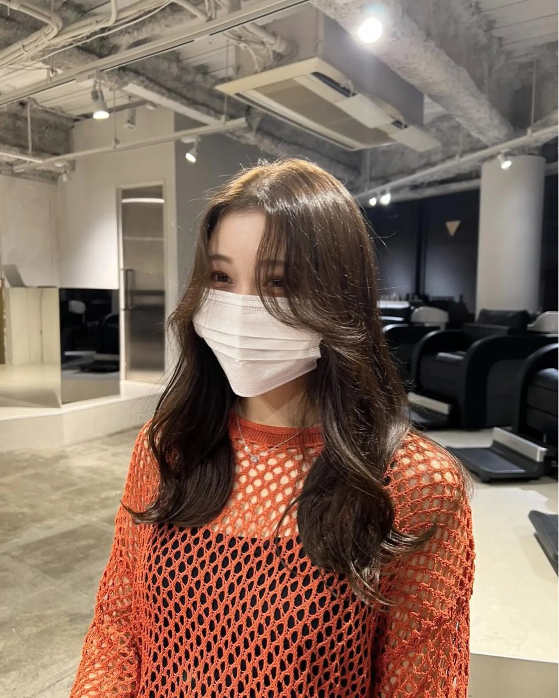 ミディアム ヘアカラー 縮毛矯正 トリートメント 店長/レイヤーカット /大東悠生のヘアスタイル