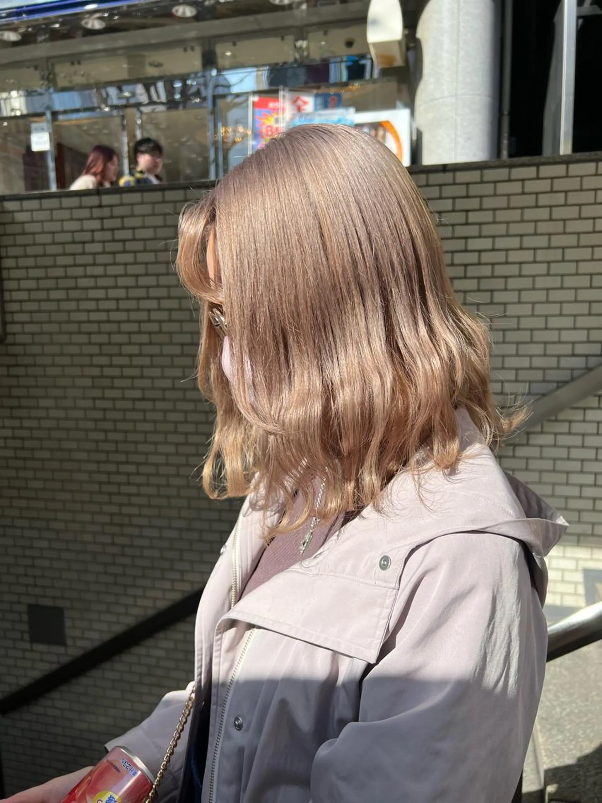 ミディアム カラー ヘアアレンジ シールエクステ アディクシーカラー アッシュ バレイヤージュ ベージュカラー ar+ ❤︎ maiのヘアスタイル