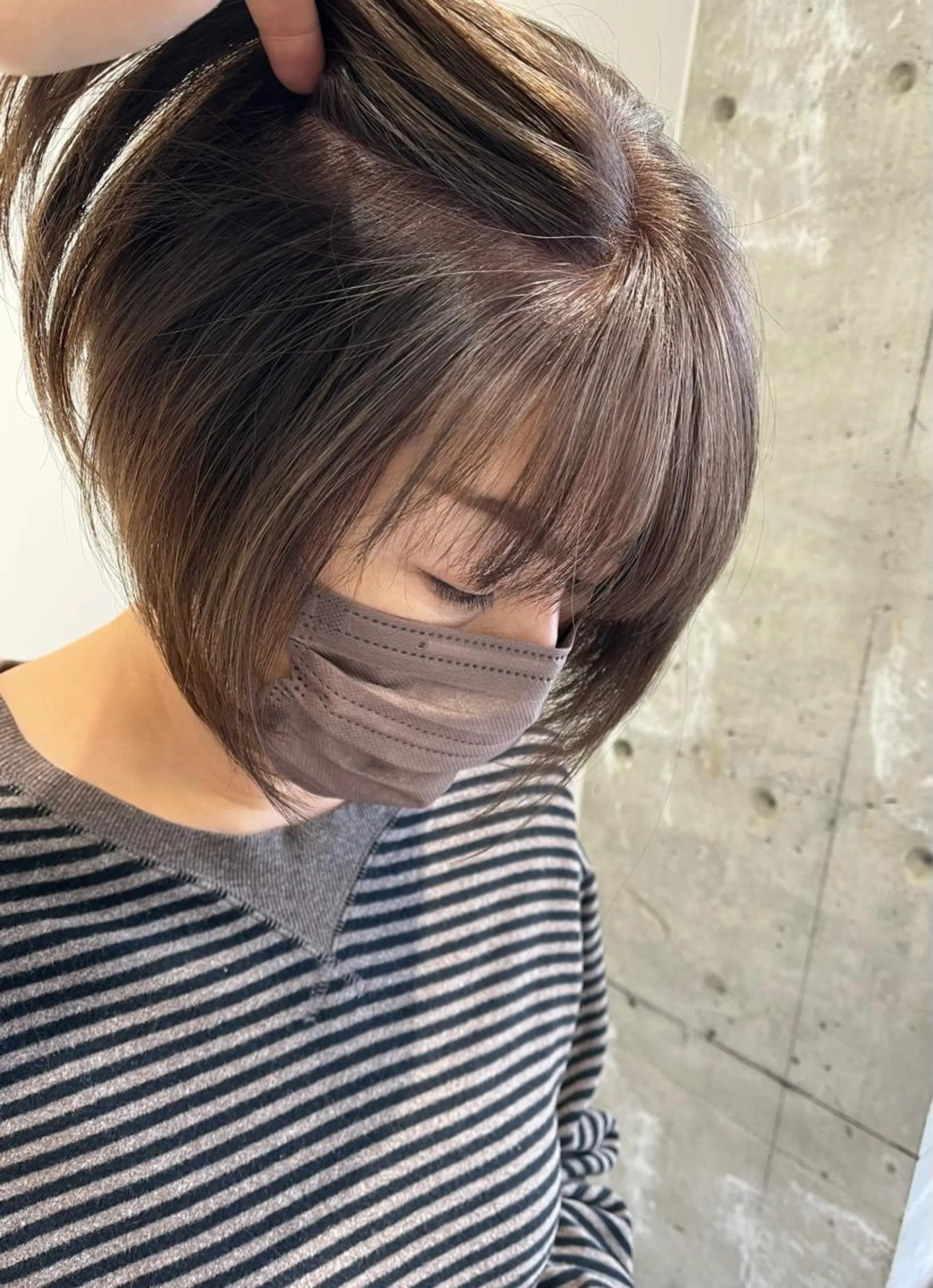 ショート カラー 透明感カラー ヘアカラー トリートメント 難波/白髪ぼかし/ KAORIのヘアスタイル