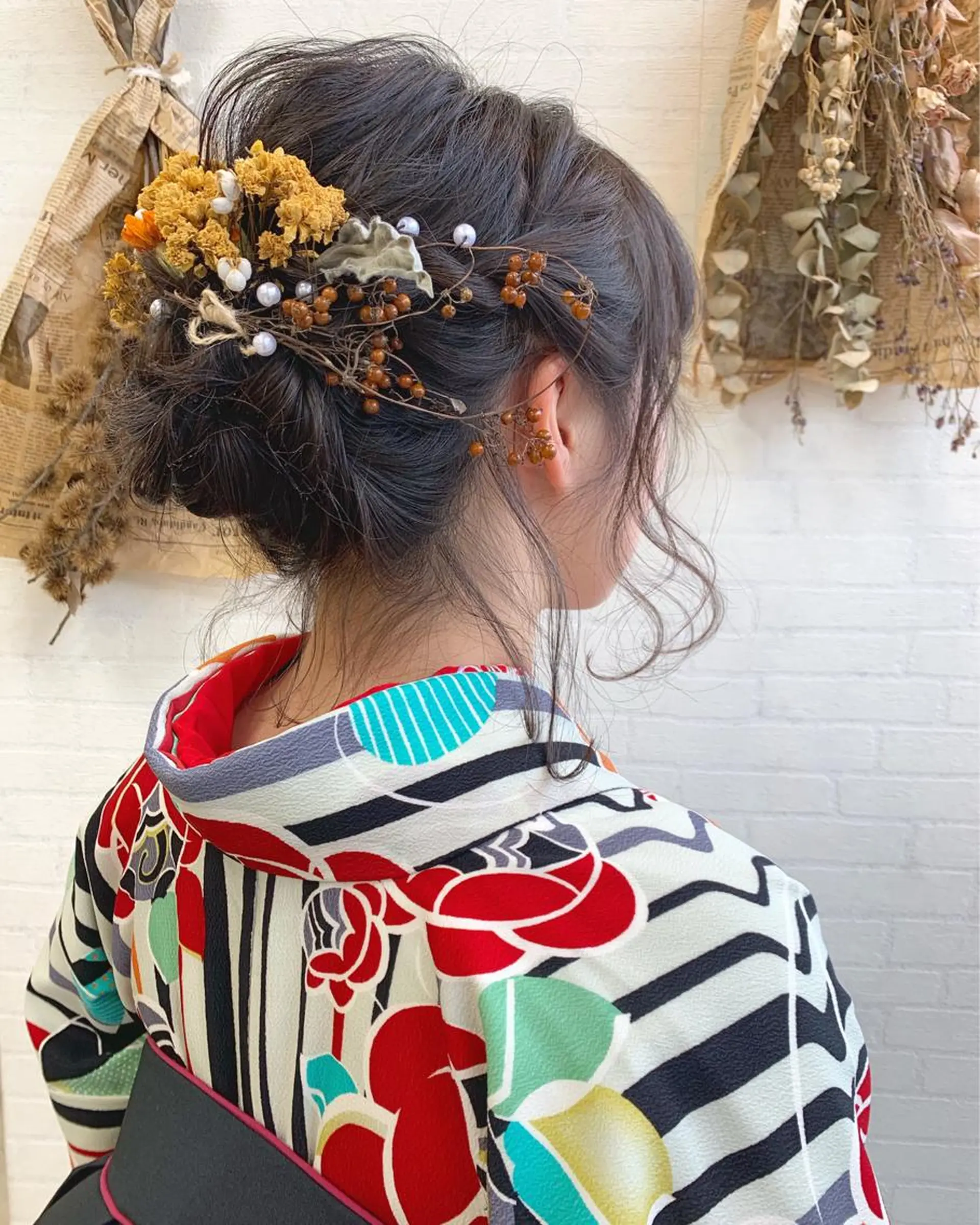 ミディアム ヘアアレンジ 立川 奈那子のヘアスタイル