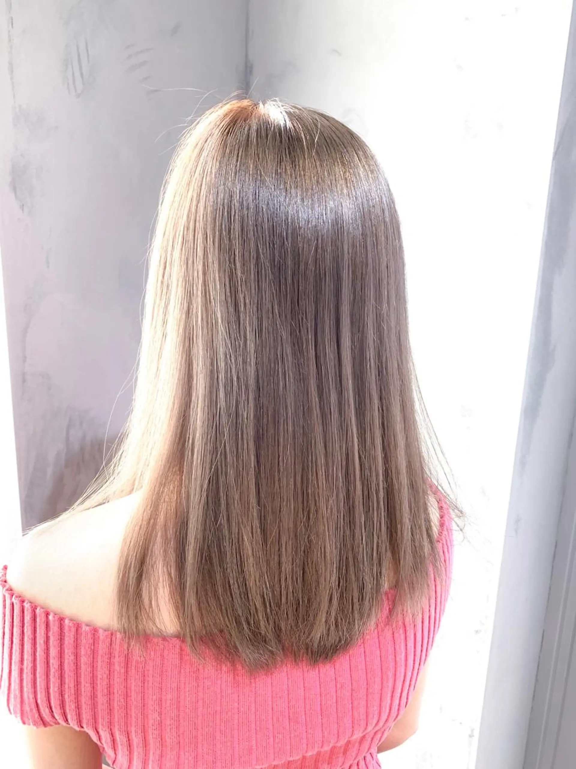 セミロング カラー グレージュ カット ヘアカラー レイヤー/髪質改善/ ブリーチ/コタケのヘアスタイル