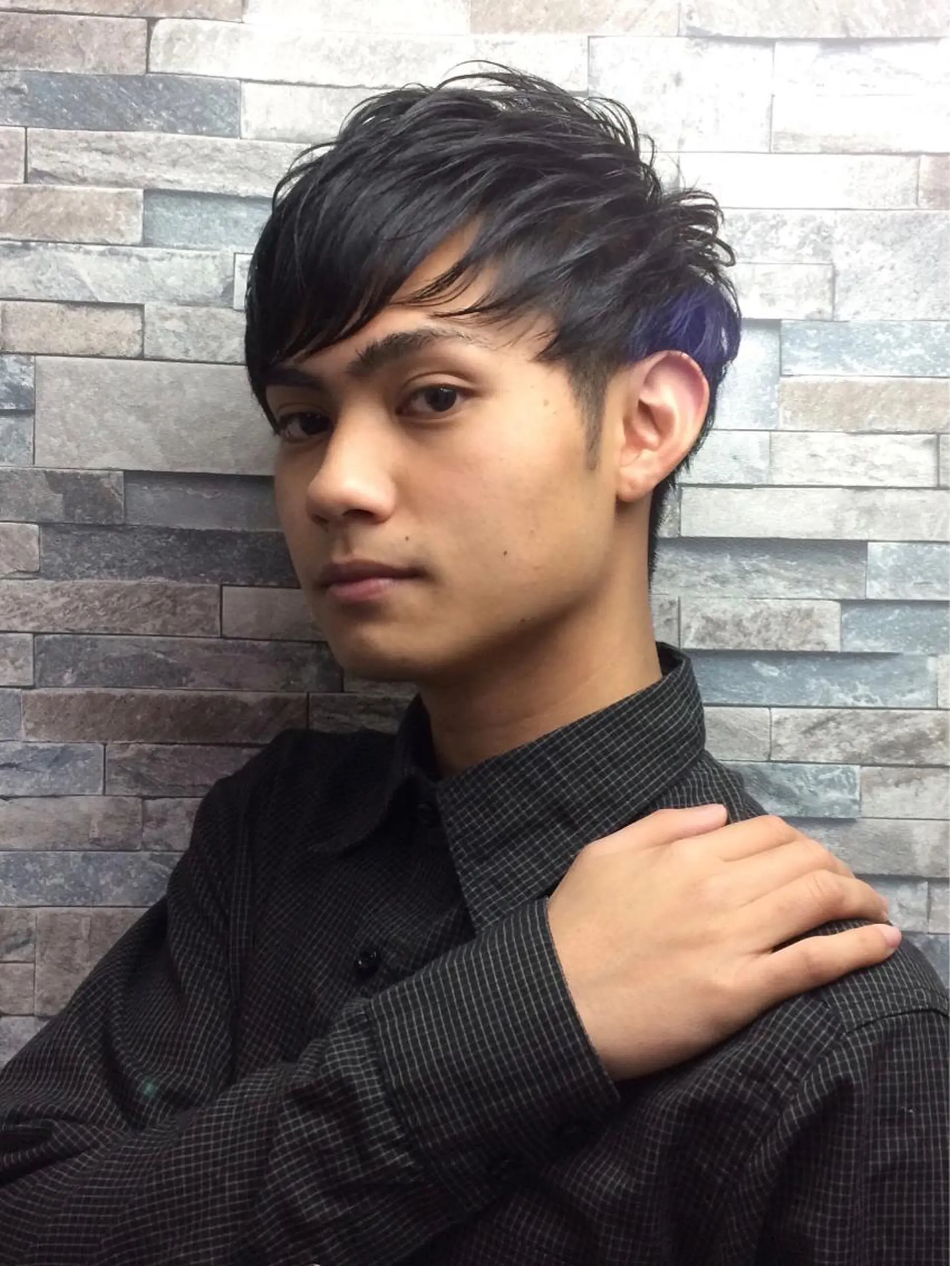 ショート カラー パーマ メンズ ハイトーン Arphyのヘアスタイル