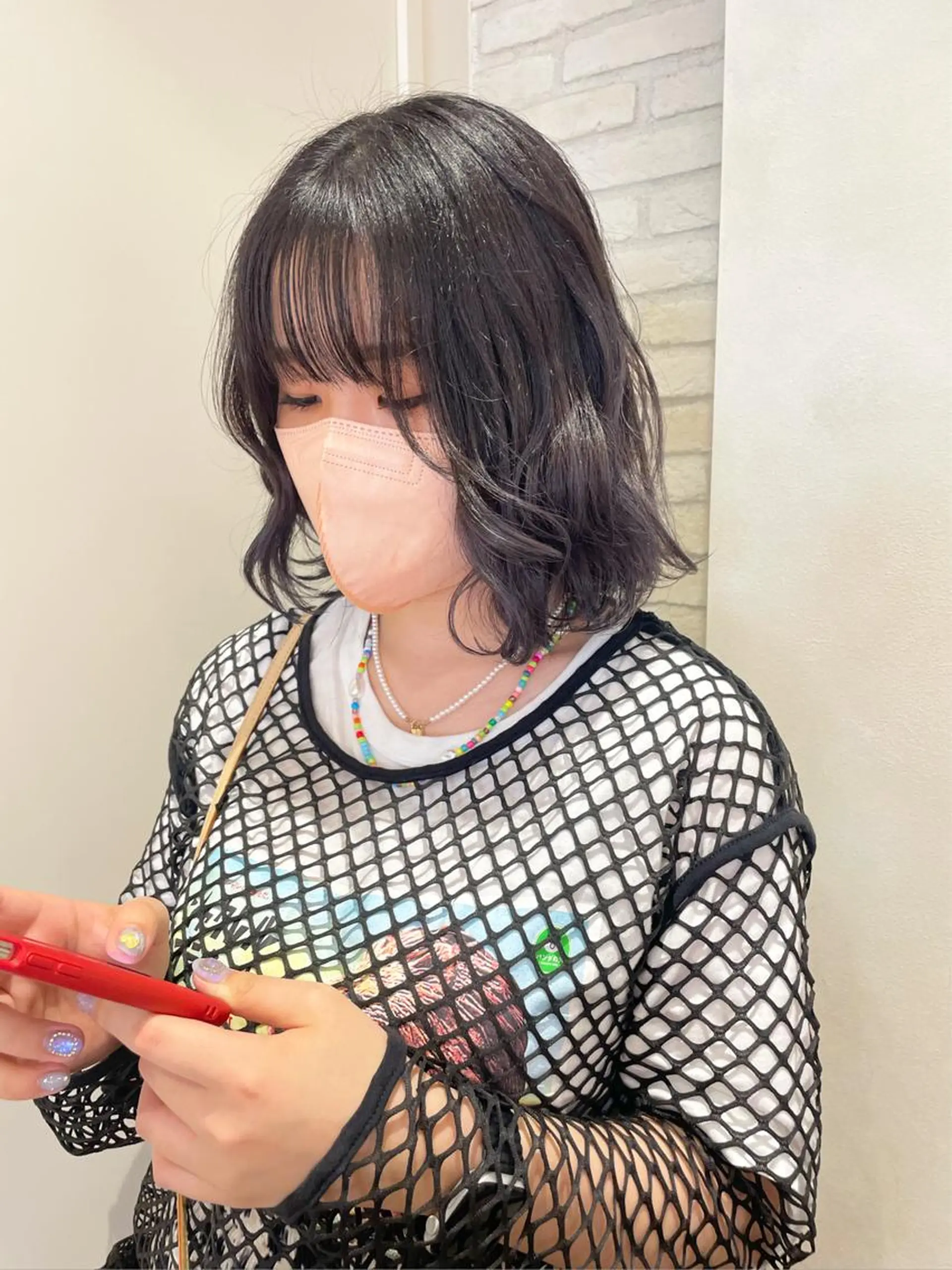 ミディアム カラー ブリーチ グラデーションカラー パープルカラー ヘアカラー エクステ/ハイトーン 🐏☁️miminaのヘアスタイル