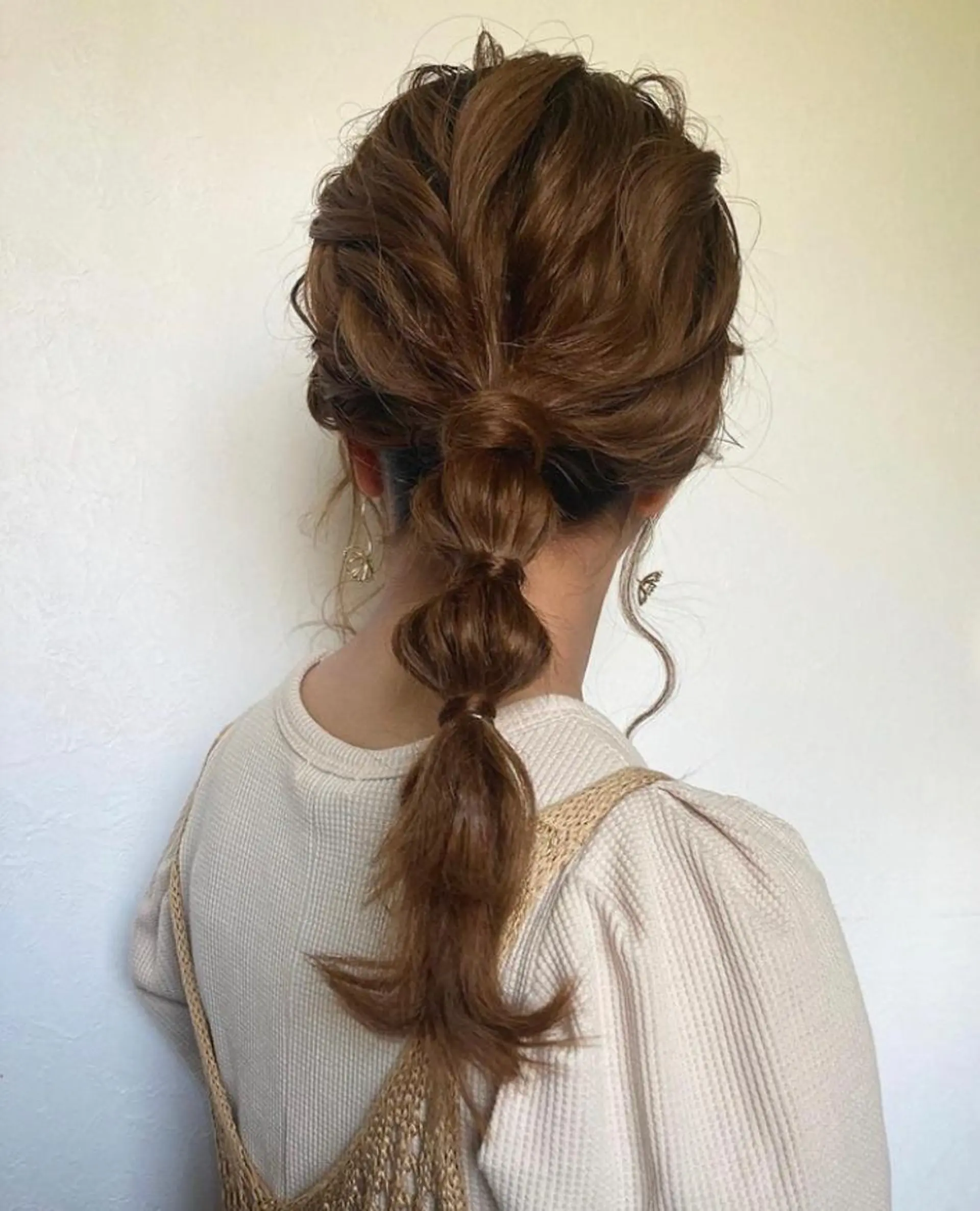 セミロング ヘアアレンジ ポニーテール 簡単アレンジ 韓国風ヘア 似合わせカット 玉ねぎヘアー 韓国メイクサロン YUKINA東京のその他イメージ