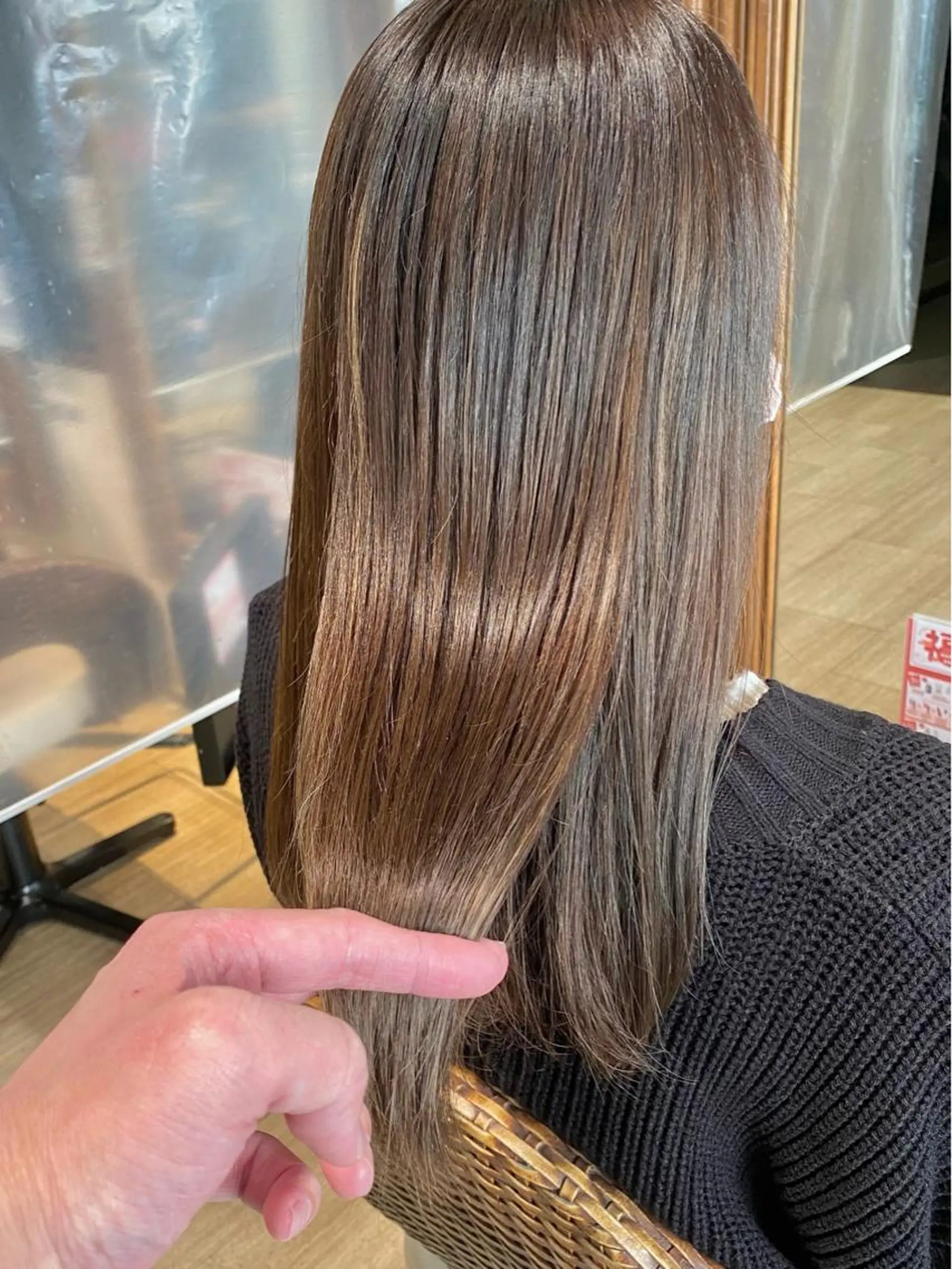 セミロング カラー ブリーチ 透明感カラー 髪質改善特化KIZU /艶髪研究（京都）のヘアスタイル