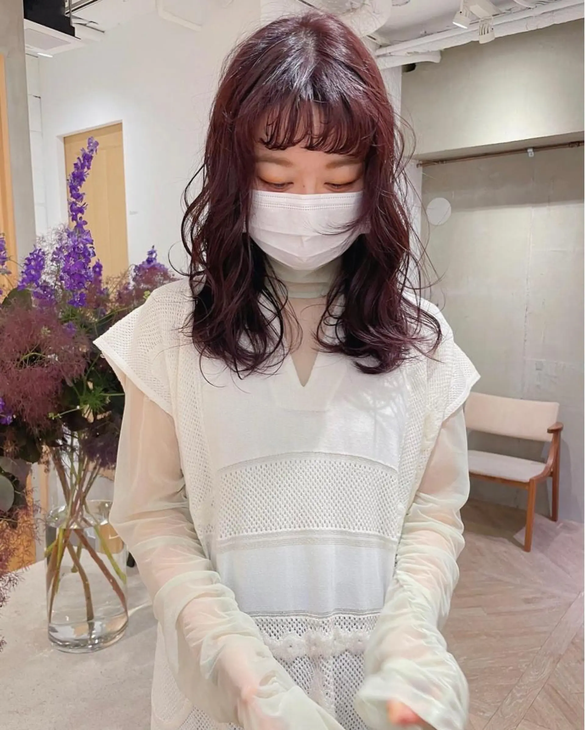 セミロング カラー レイヤーカット/暖色 カラー/mao🎀のヘアスタイル