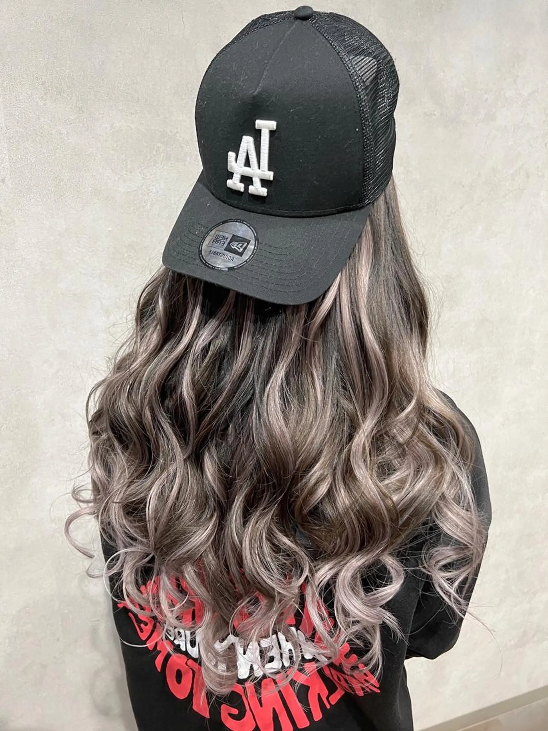 ロング カラー ヘアカラー エクステ ハイトーン/韓国風 🤍Nacchi🐈のマツエク・マツパデザイン